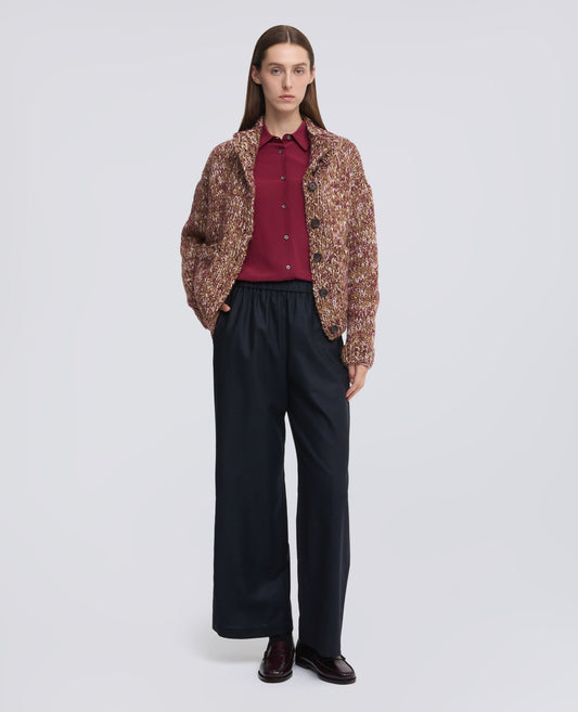 CHEMISE EN CREPE DE CHINE DE SOIE - ROSSO - ASPESI