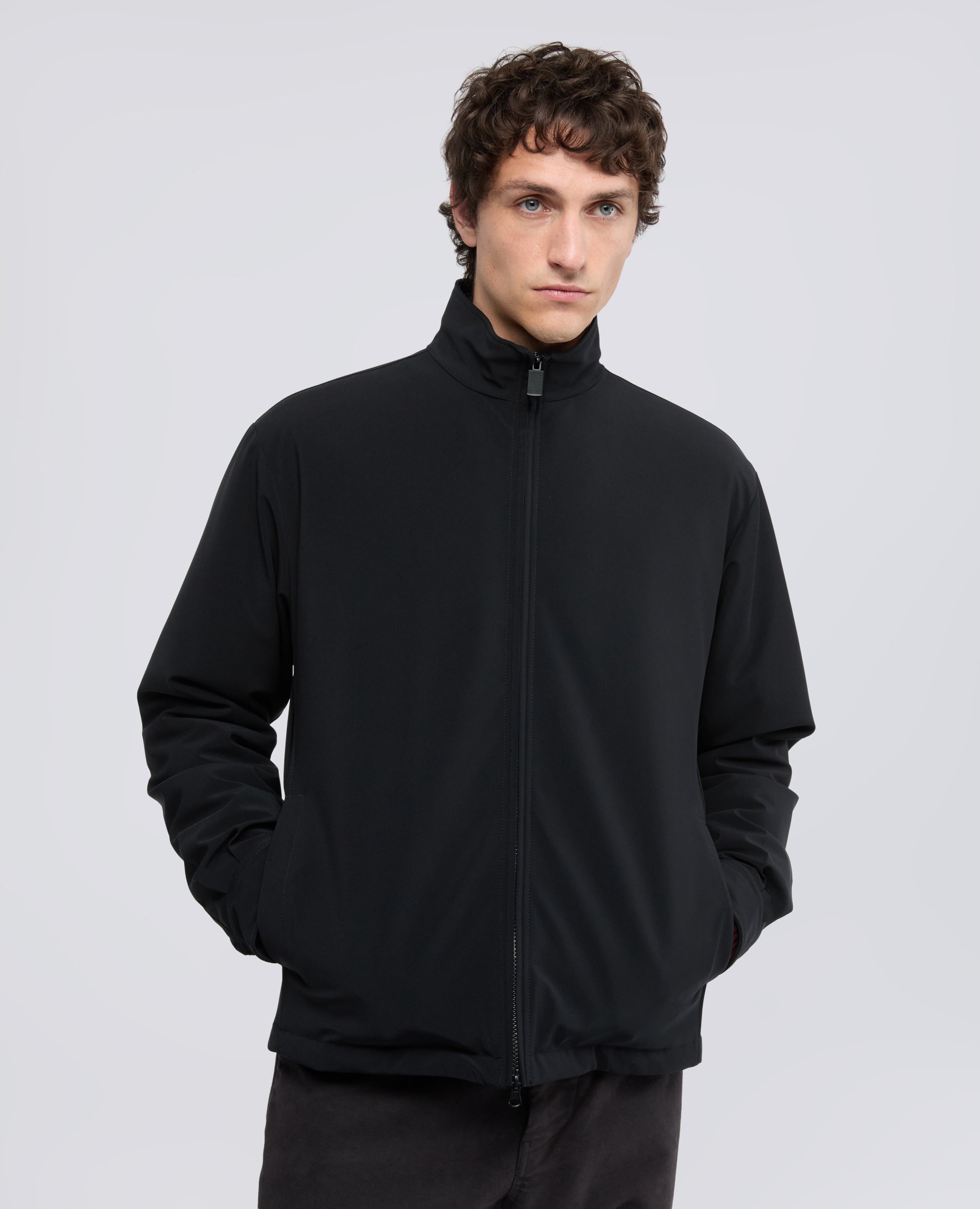GIUBBOTTO IN TWILL IDROREPELLENTE - NERO - ASPESI