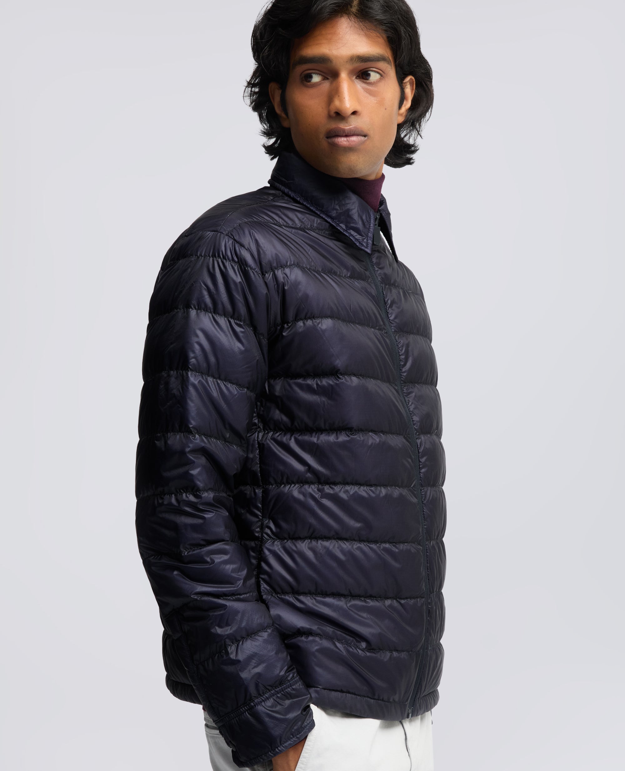 CHEMISE EN NYLON RIPSTOP REMBOURREE ET MATELASSEE - BLU - ASPESI