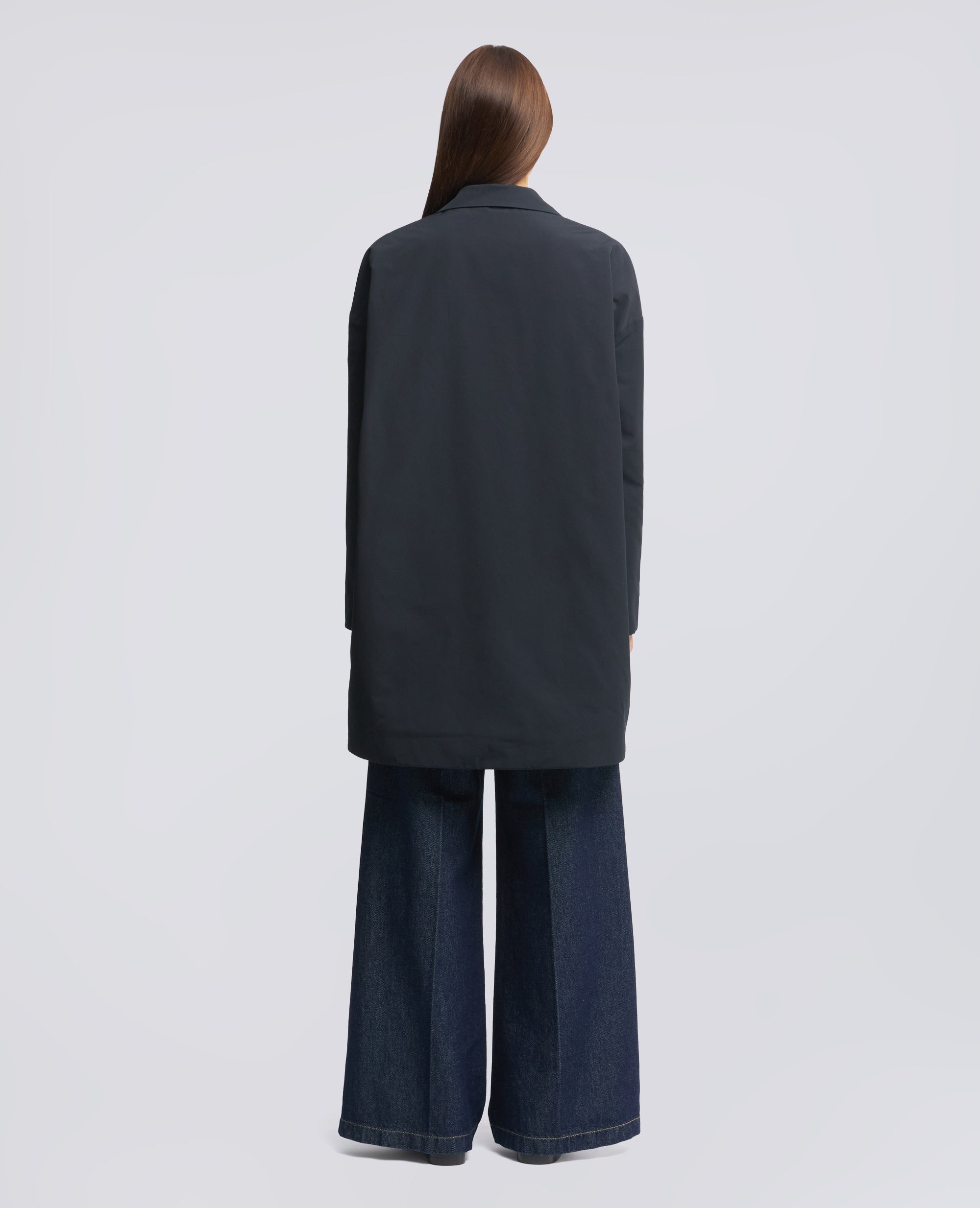 CAPPOTTO IN TELA DI MISTO COTONE CON OVATTA THERMORE® - BLU - ASPESI