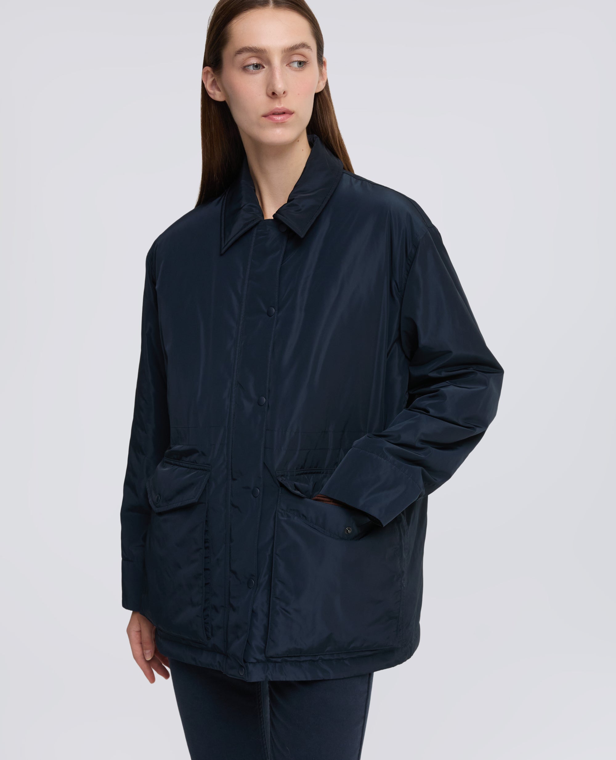 GIACCA IMBOTTITA IN TAFFETA TECNICO - BLU - ASPESI