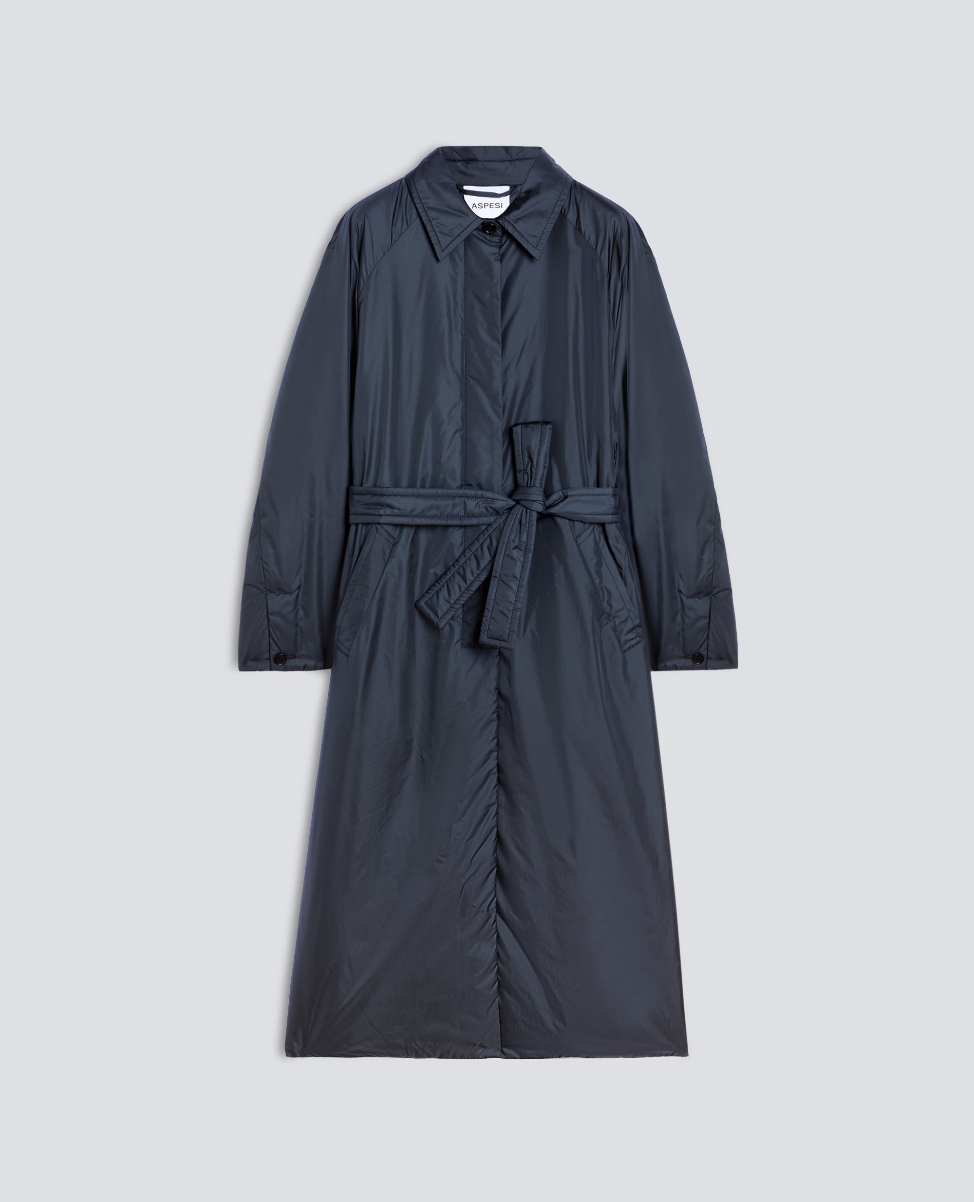 CAPPOTTO IN NYLON IMBOTTITO CON OVATTA THERMORE® - BLU - ASPESI