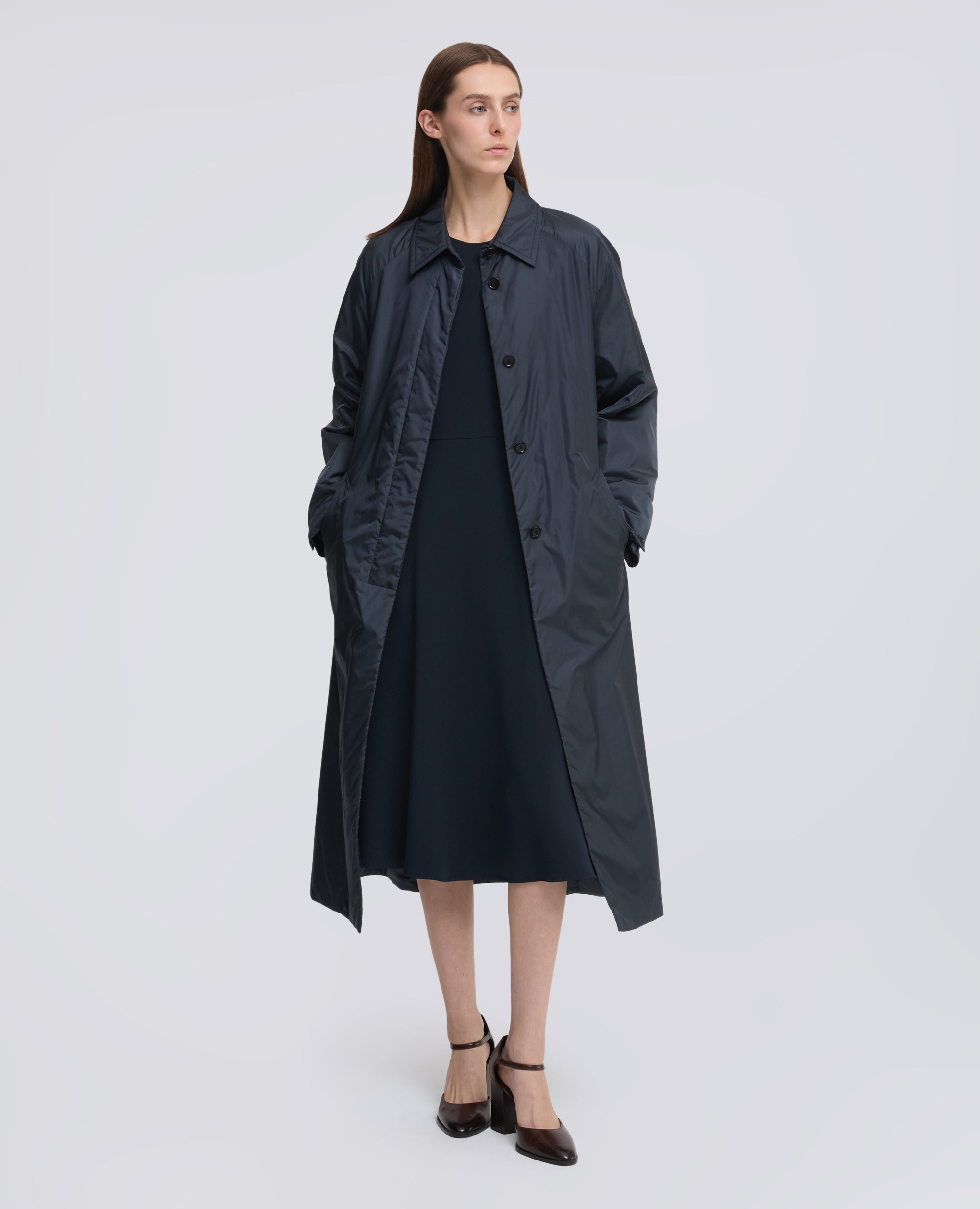 CAPPOTTO IN NYLON IMBOTTITO CON OVATTA THERMORE® - BLU - ASPESI