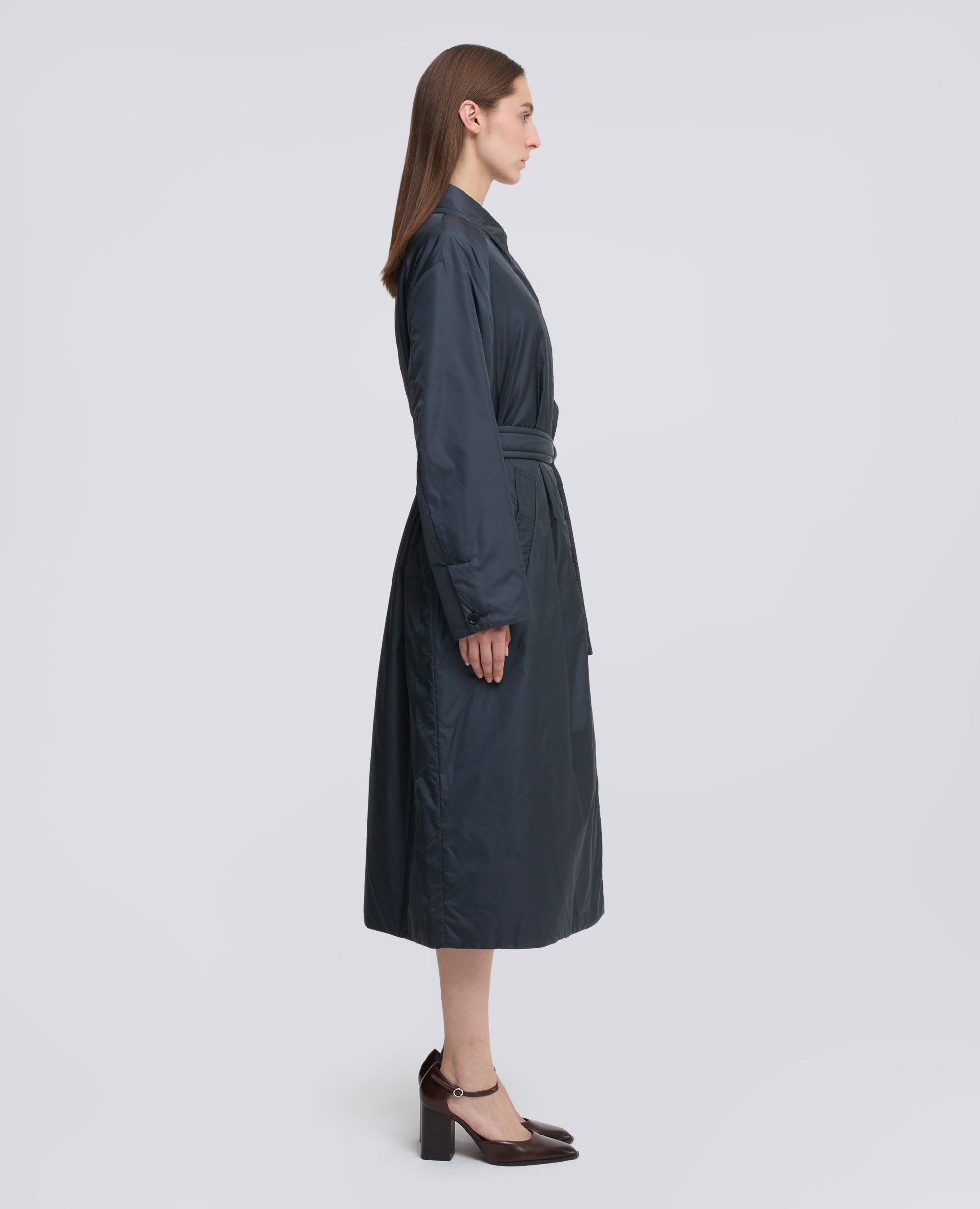 CAPPOTTO IN NYLON IMBOTTITO CON OVATTA THERMORE® - BLU - ASPESI