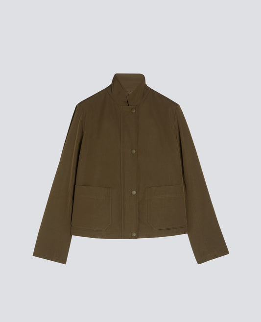 VESTE EN TOILE DE MELANGE DE COTON - VERDE - ASPESI