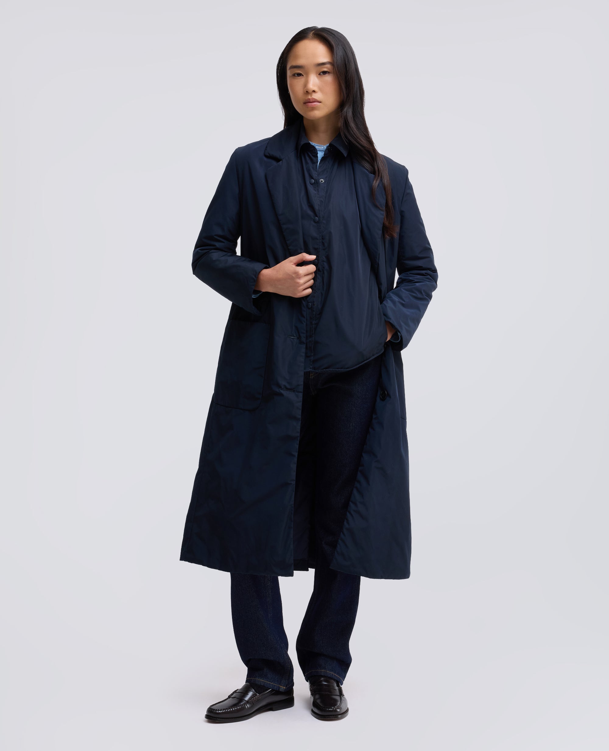 CAPPOTTO TECNICO IMBOTTITO IN OVATTA THERMORE - BLU - ASPESI