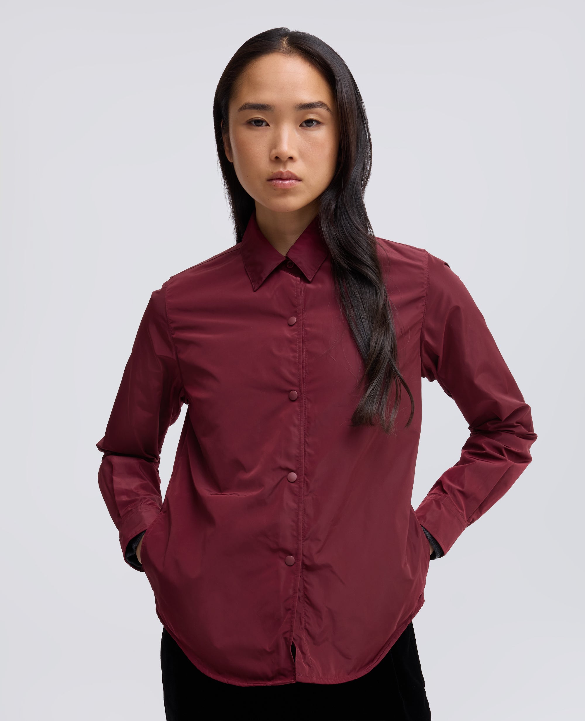 CAMICIA SFODERATA IN TESSUTO TECNICO - ROSSO - ASPESI