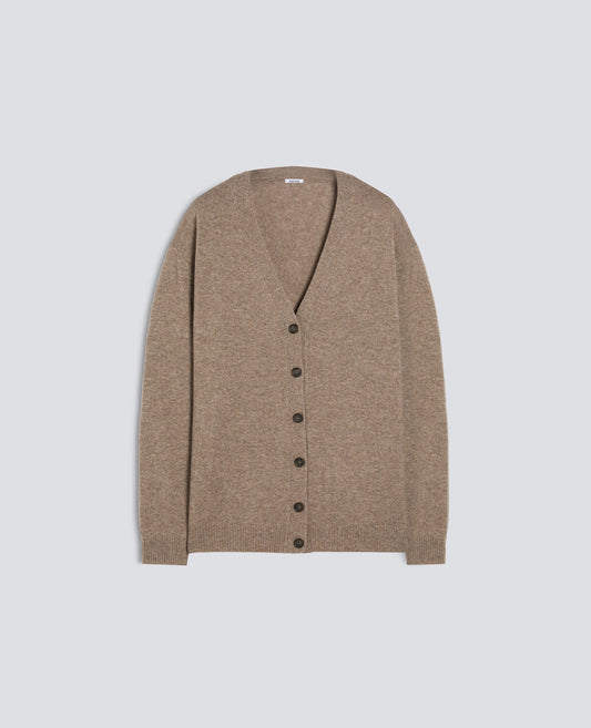 CARDIGAN IN LANA, YAK E CASHMERE - BEIGE - ASPESI