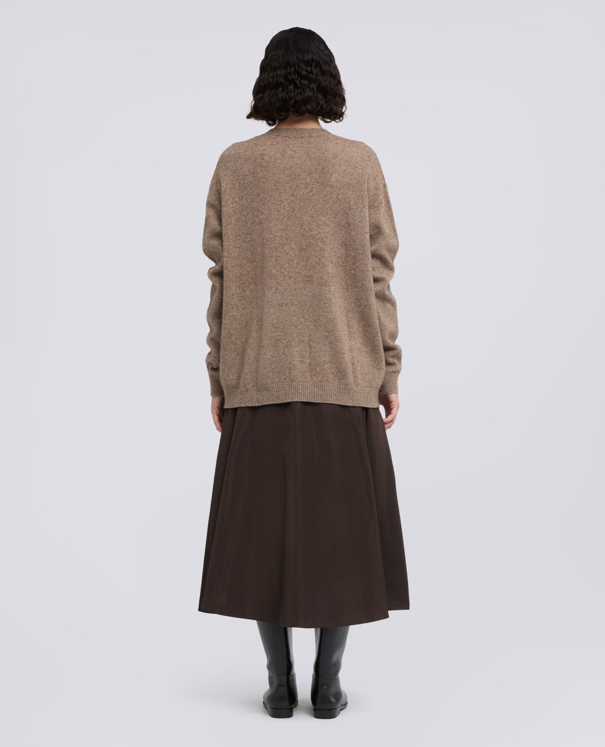 CARDIGAN IN LANA, YAK E CASHMERE - BEIGE - ASPESI
