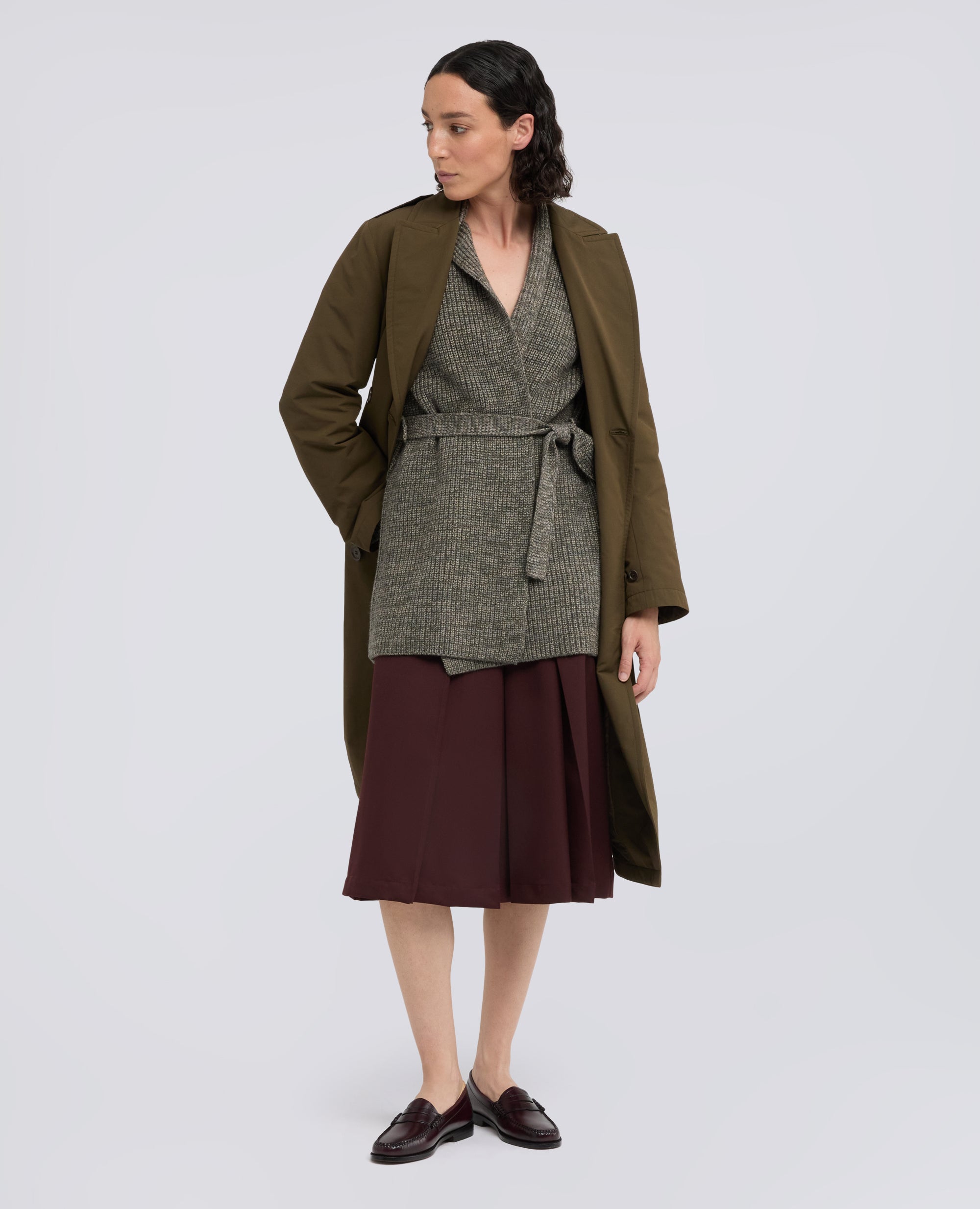 CARDIGAN CON CINTURA IN LANA, YAK E CASHMERE - MULTICOLOR - ASPESI