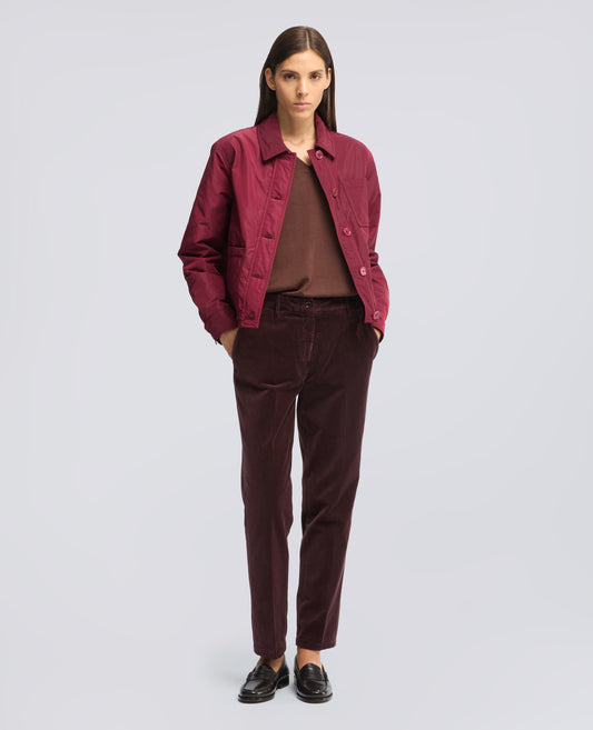 MAGLIA CON SCOLLO A V IN LANA MERINO - MARRONE - ASPESI