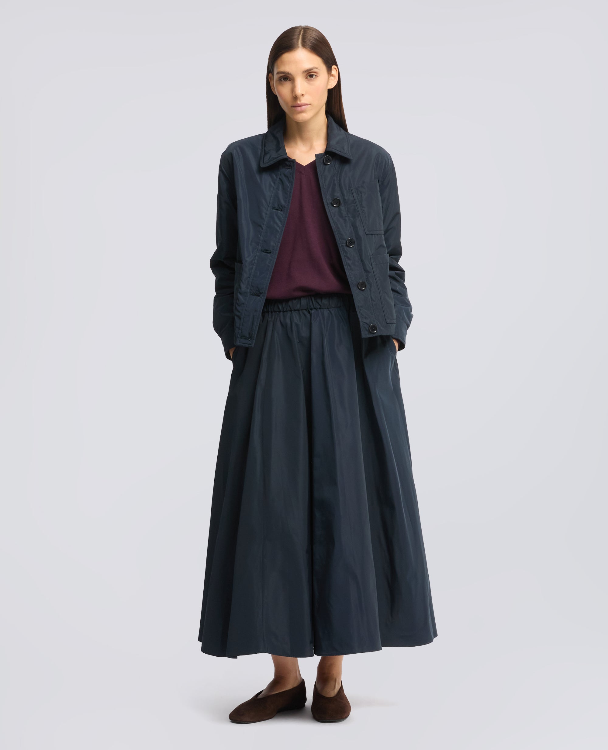 MAGLIA CON SCOLLO A V IN LANA MERINO - ROSSO - ASPESI