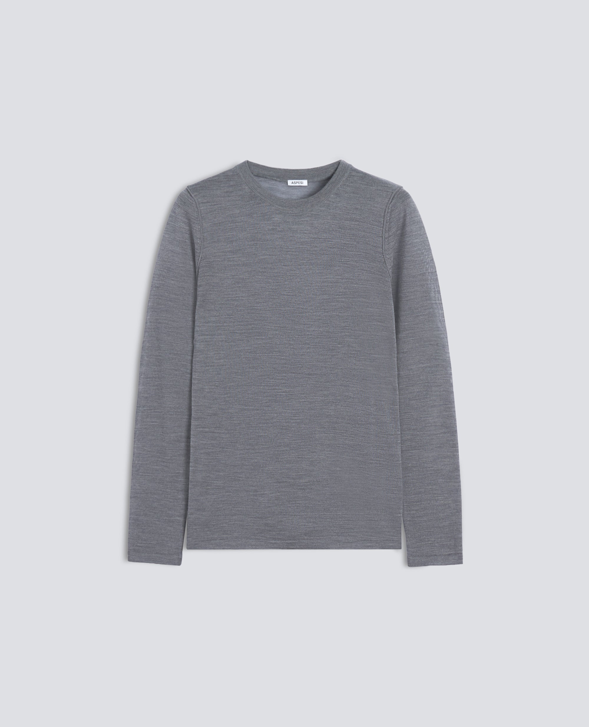 MAGLIA GIROCOLLO IN LANA MERINO - GRIGIO - ASPESI