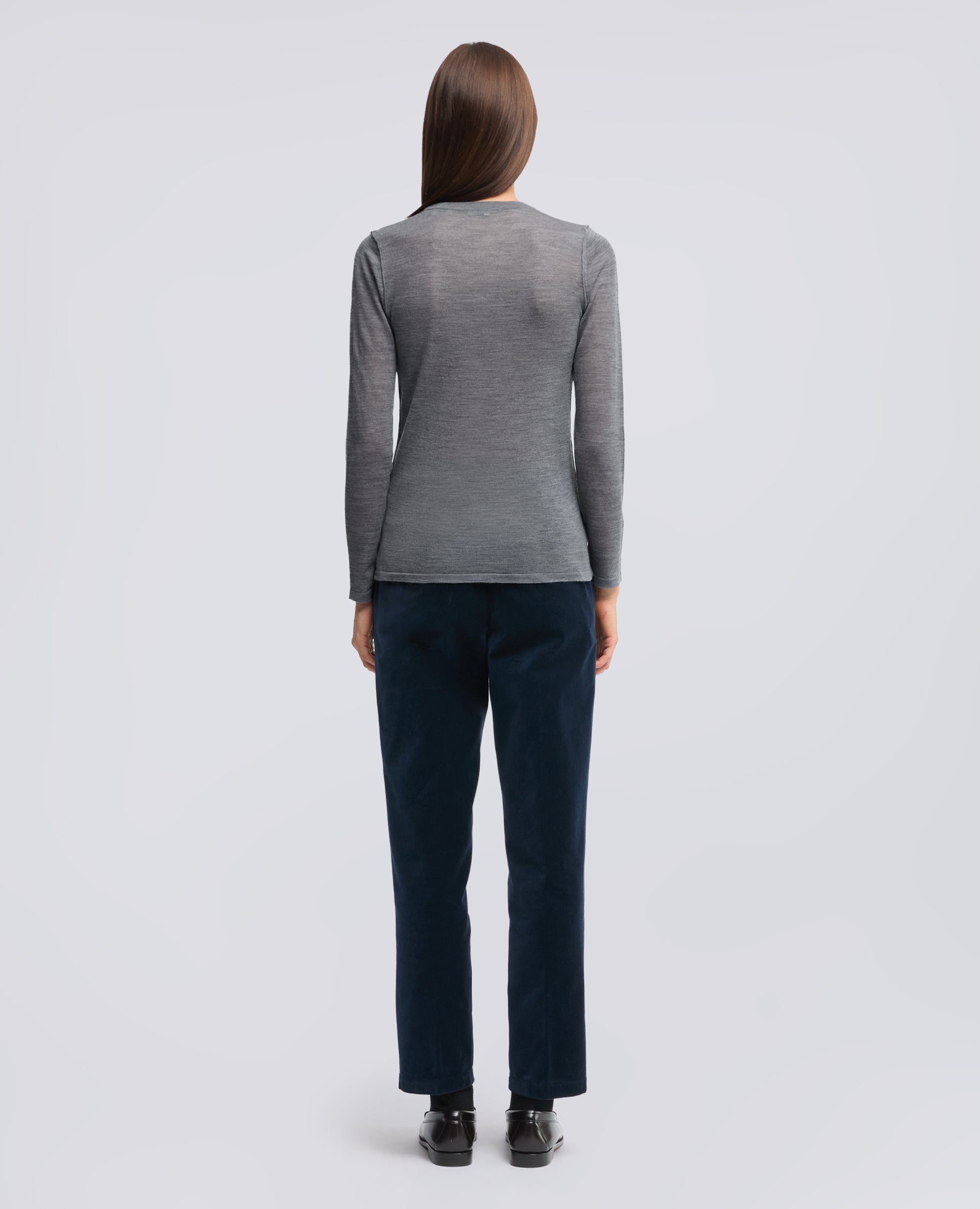 MAGLIA GIROCOLLO IN LANA MERINO - GRIGIO - ASPESI