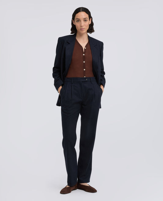 CARDIGAN IN LANA MERINO - MARRONE - ASPESI