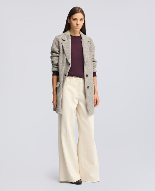 CAPPOTTO IN LANA A COSTE - BEIGE - ASPESI