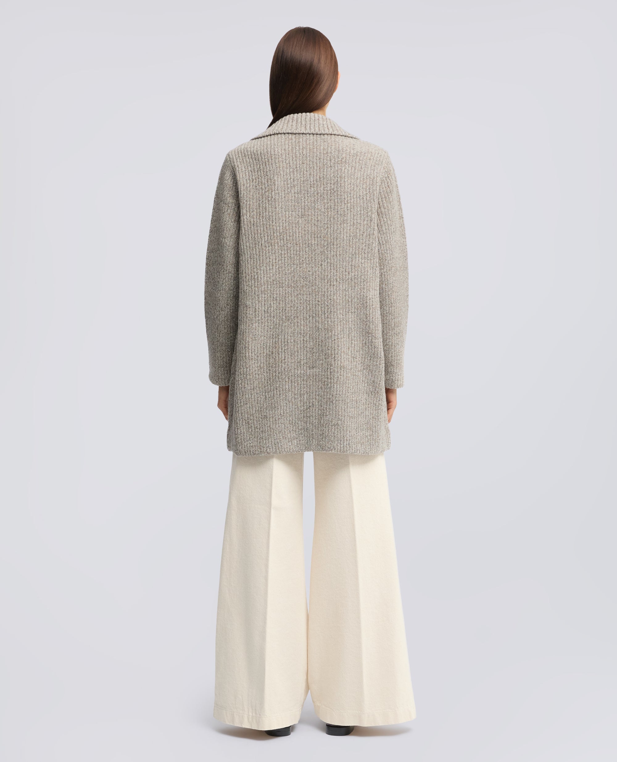 CAPPOTTO IN LANA A COSTE - BEIGE - ASPESI