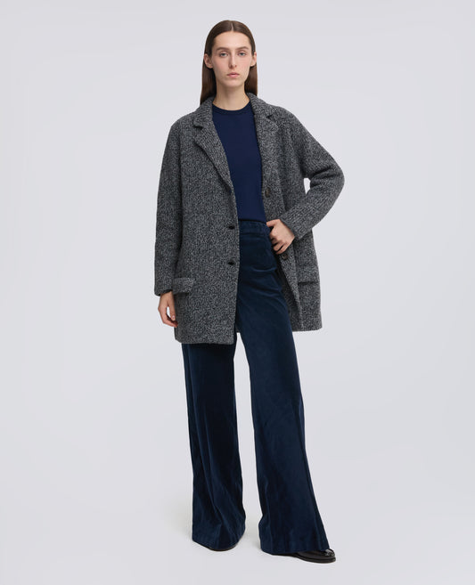 CAPPOTTO IN LANA A COSTE - GRIGIO - ASPESI
