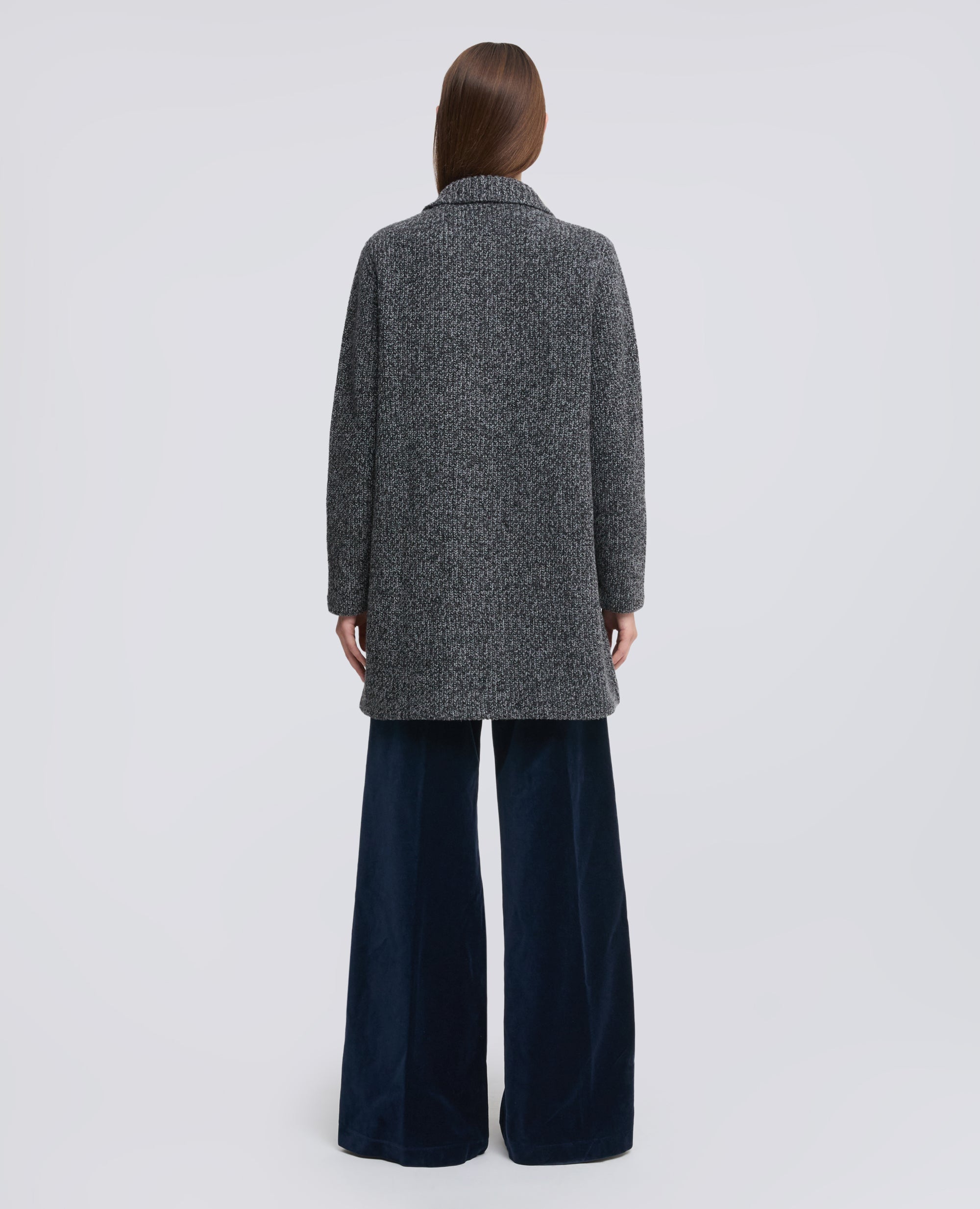 CAPPOTTO IN LANA A COSTE - GRIGIO - ASPESI