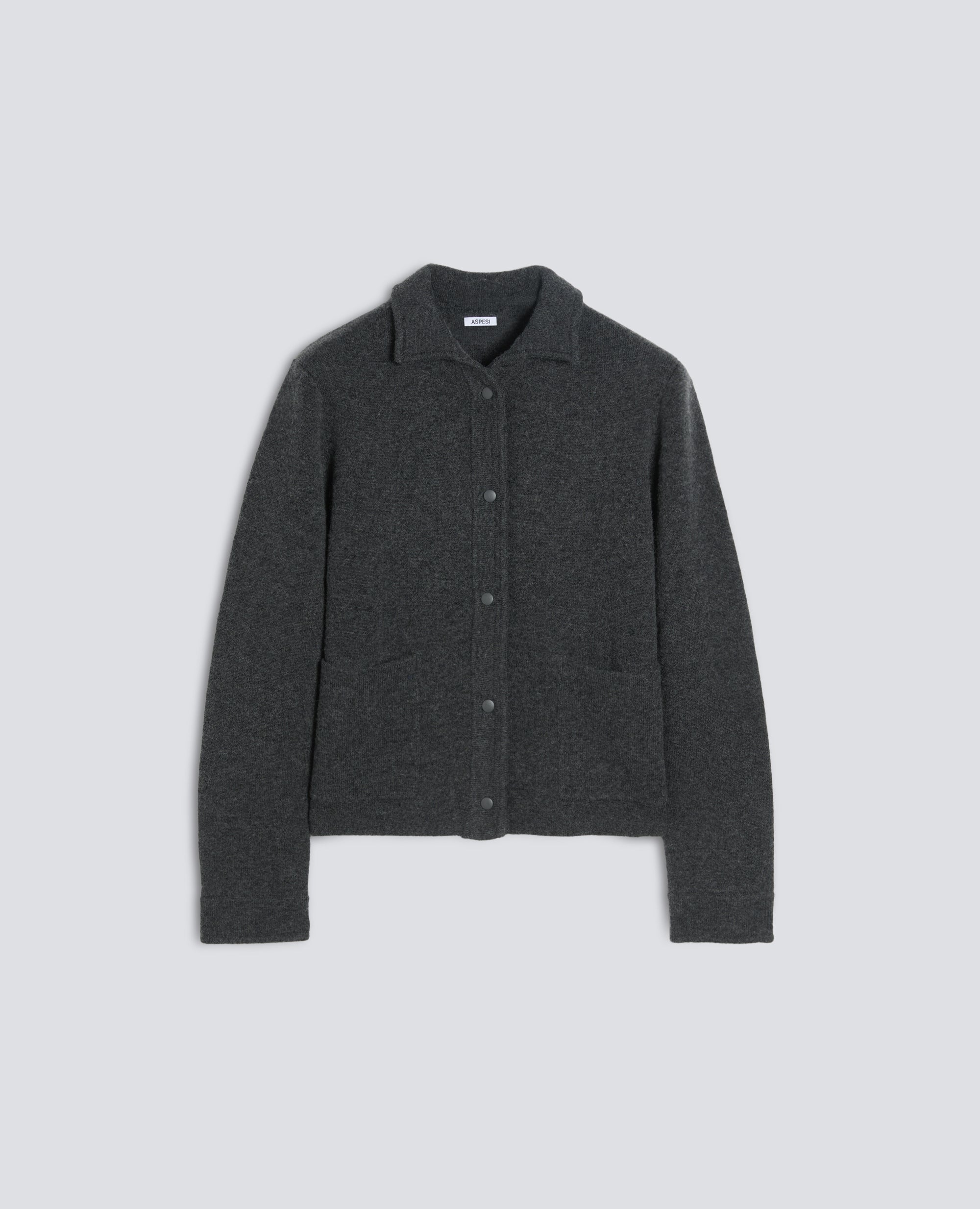 GIACCA IN MAGLIA DI LANA E CASHMERE - GRIGIO - ASPESI