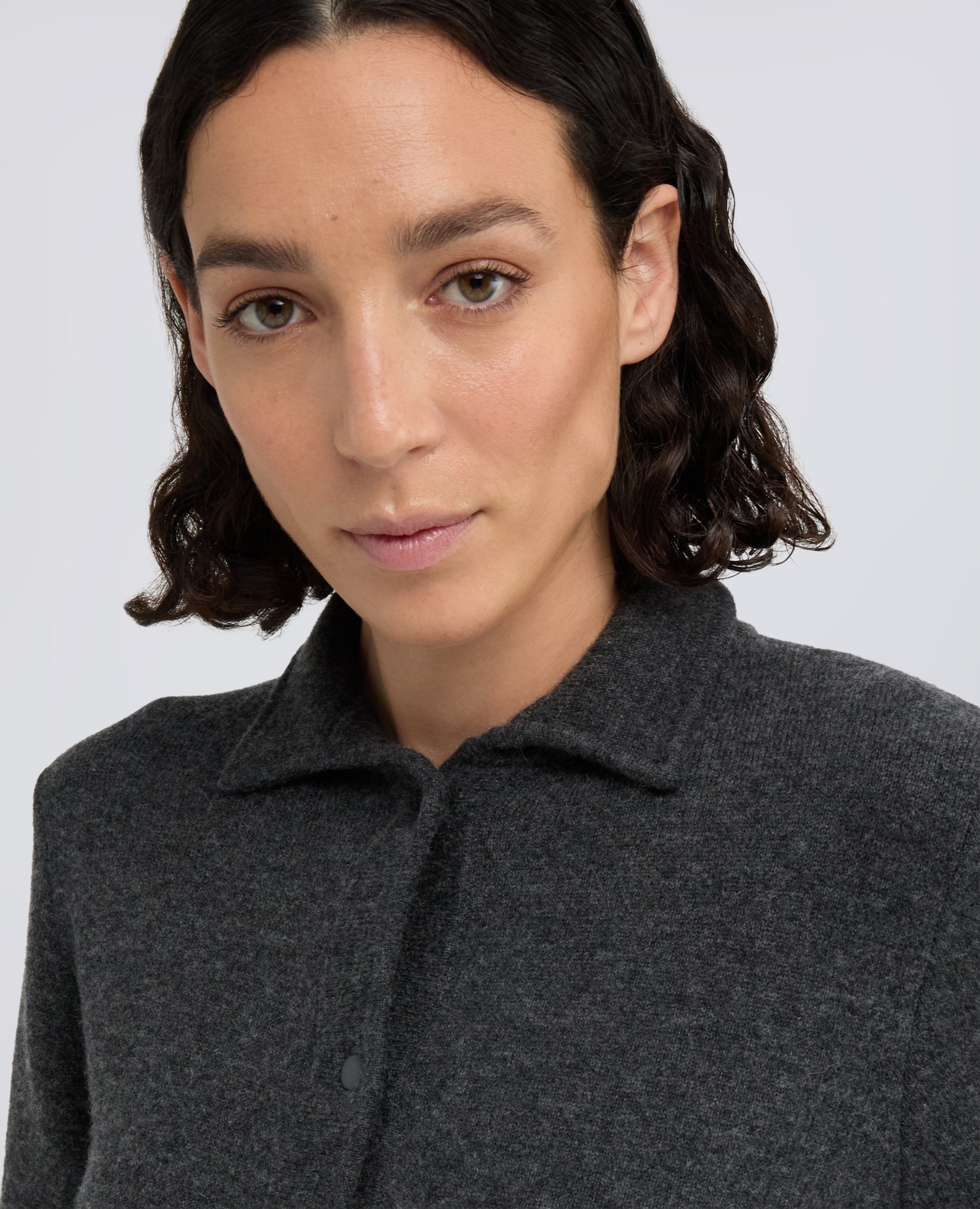 GIACCA IN MAGLIA DI LANA E CASHMERE - GRIGIO - ASPESI