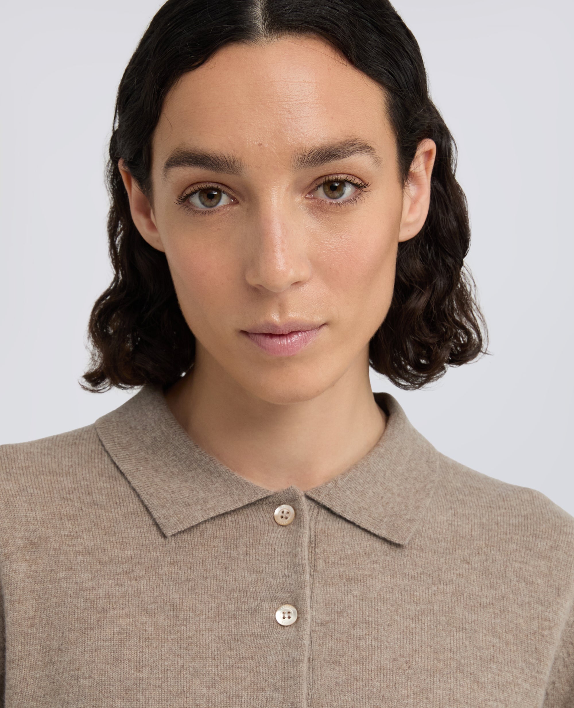 POLO IN LANA E CASHMERE - BEIGE - ASPESI