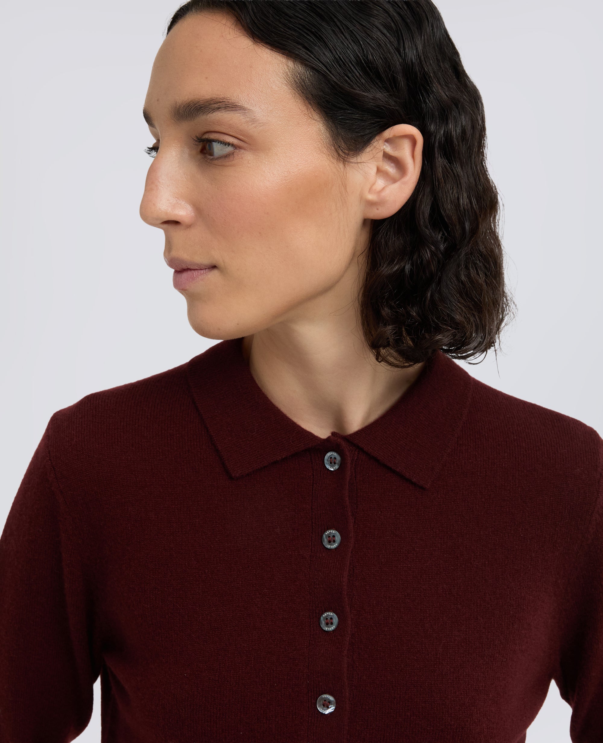 POLO A MANICHE LUNGHE IN PURO CASHMERE - ROSSO - ASPESI