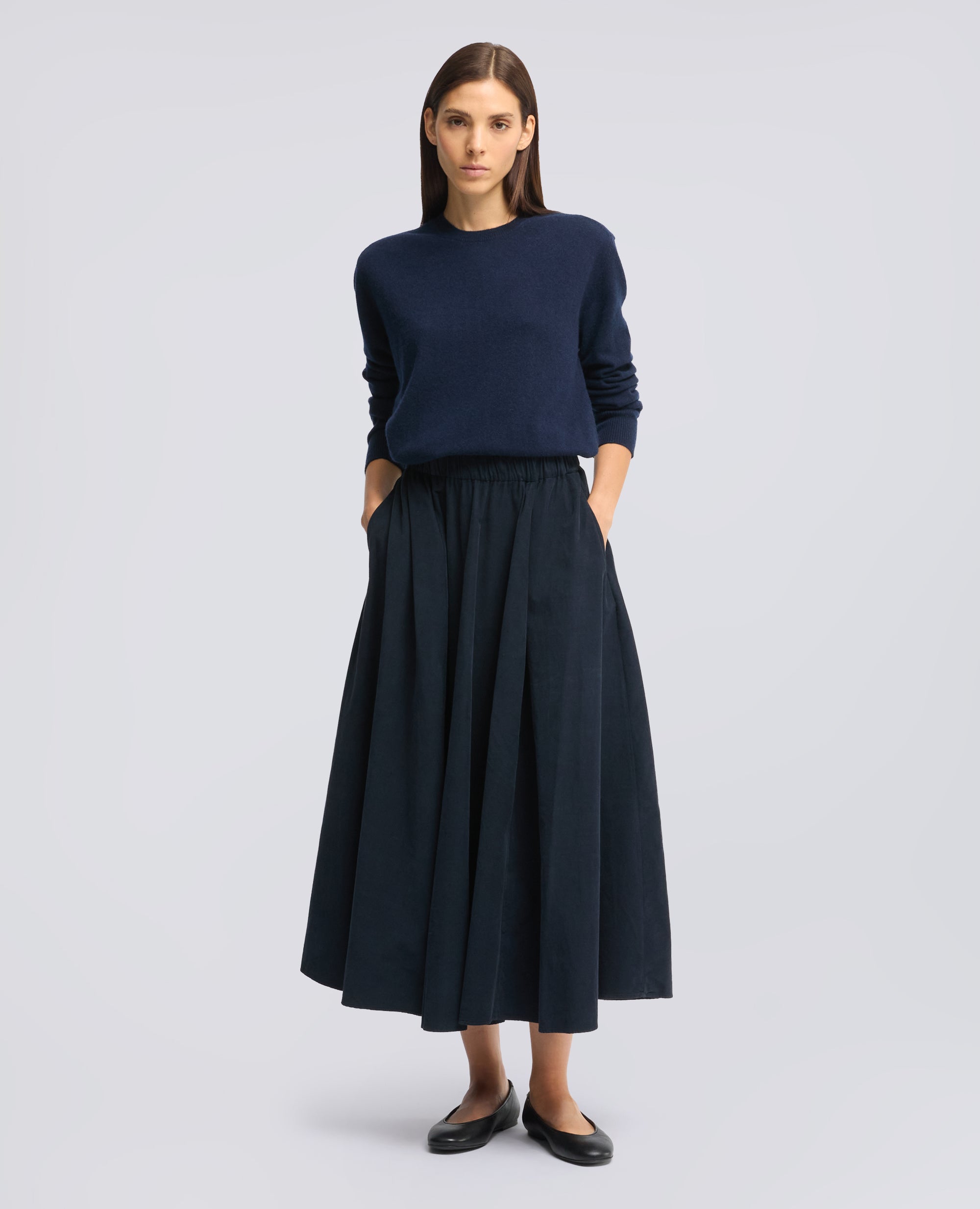 MAGLIA GIROCOLLO IN CASHMERE - BLU - ASPESI