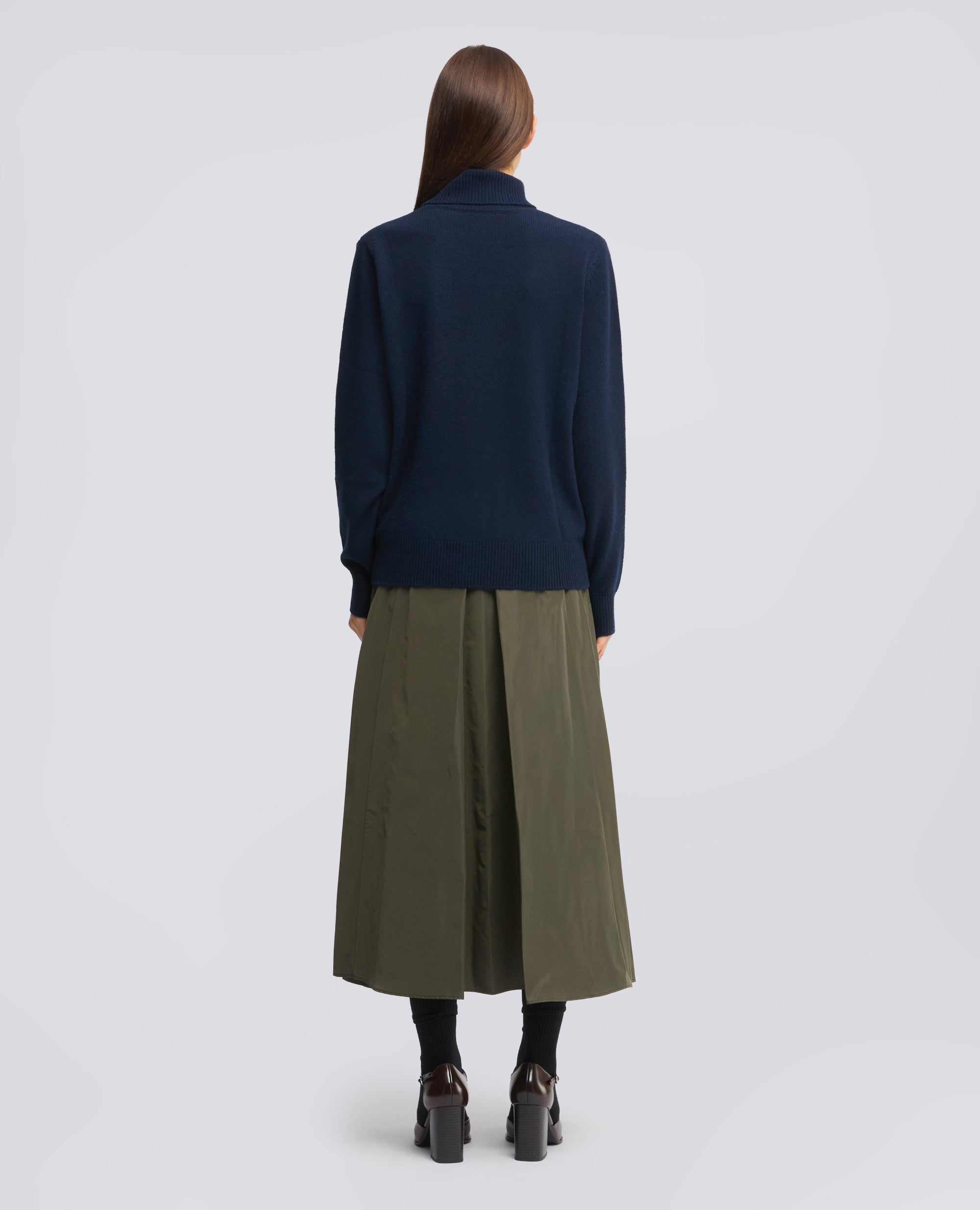ROLLKRAGENPULLOVER AUS WOLLE, YAK UND KASCHMIR - BLU - ASPESI