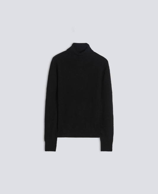 MAGLIA DOLCEVITA IN LANA, YAK E CASHMERE - NERO - ASPESI