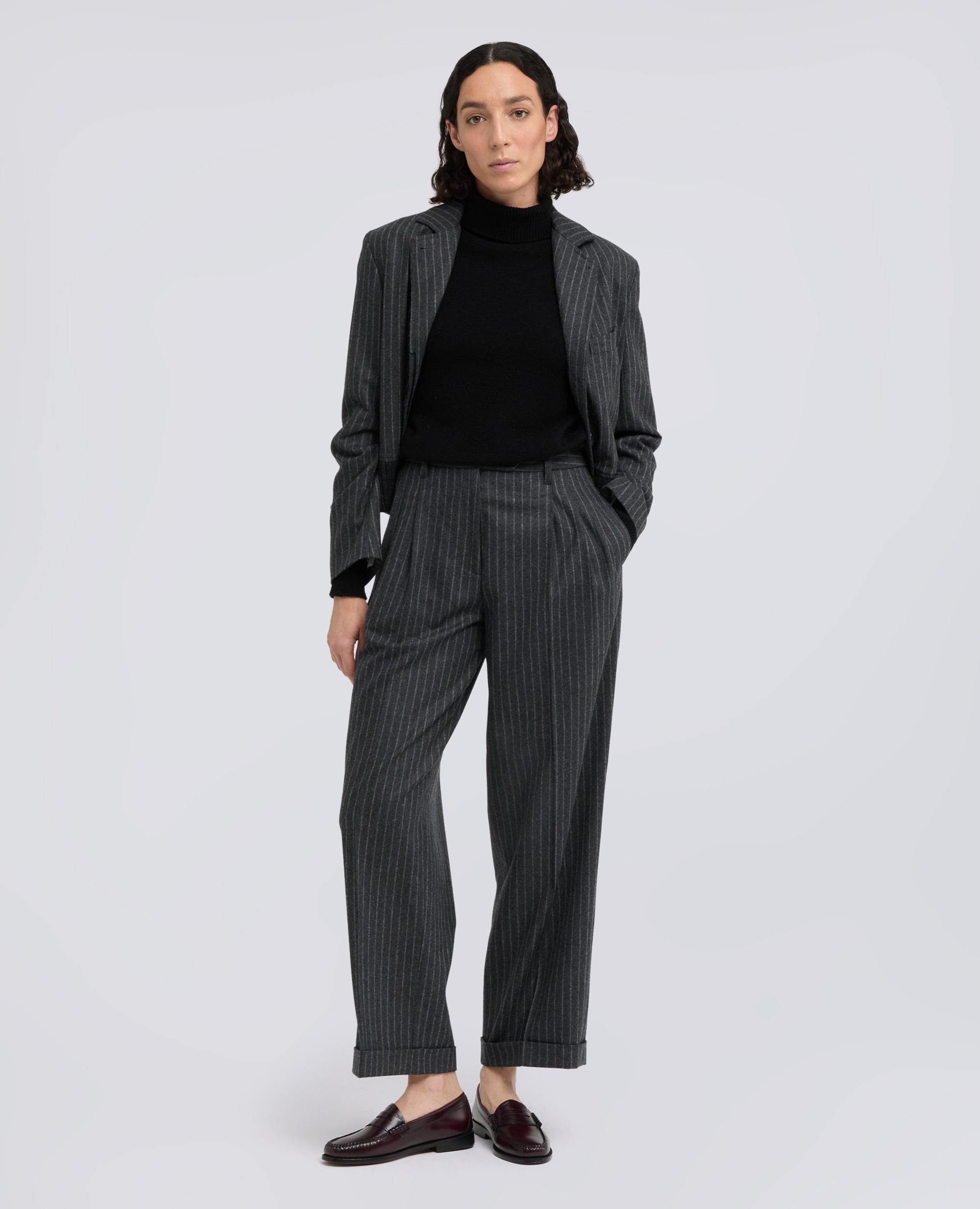 MAGLIA DOLCEVITA IN LANA, YAK E CASHMERE - NERO - ASPESI