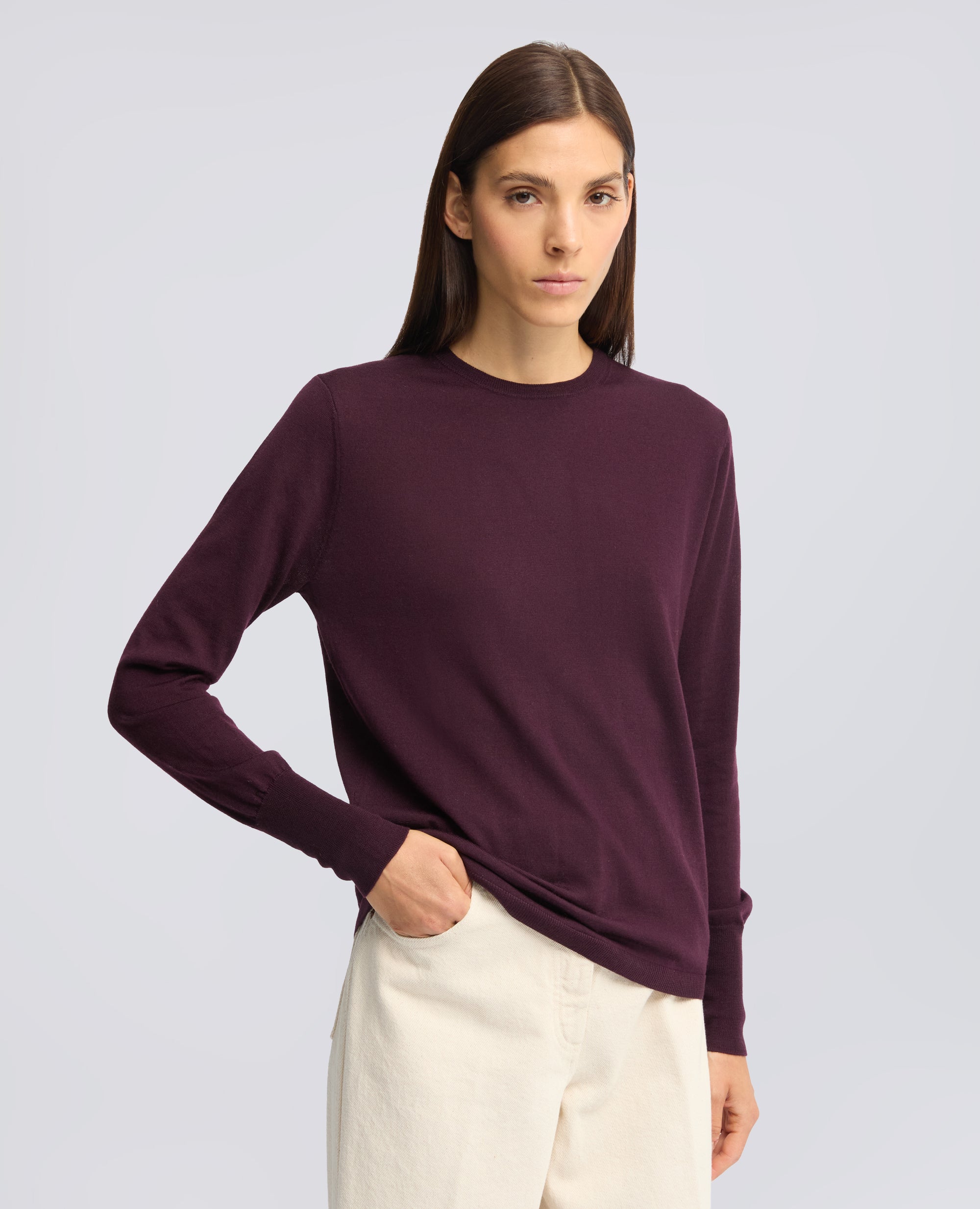 MAGLIA GIROCOLLO IN LANA MERINO - ROSSO - ASPESI