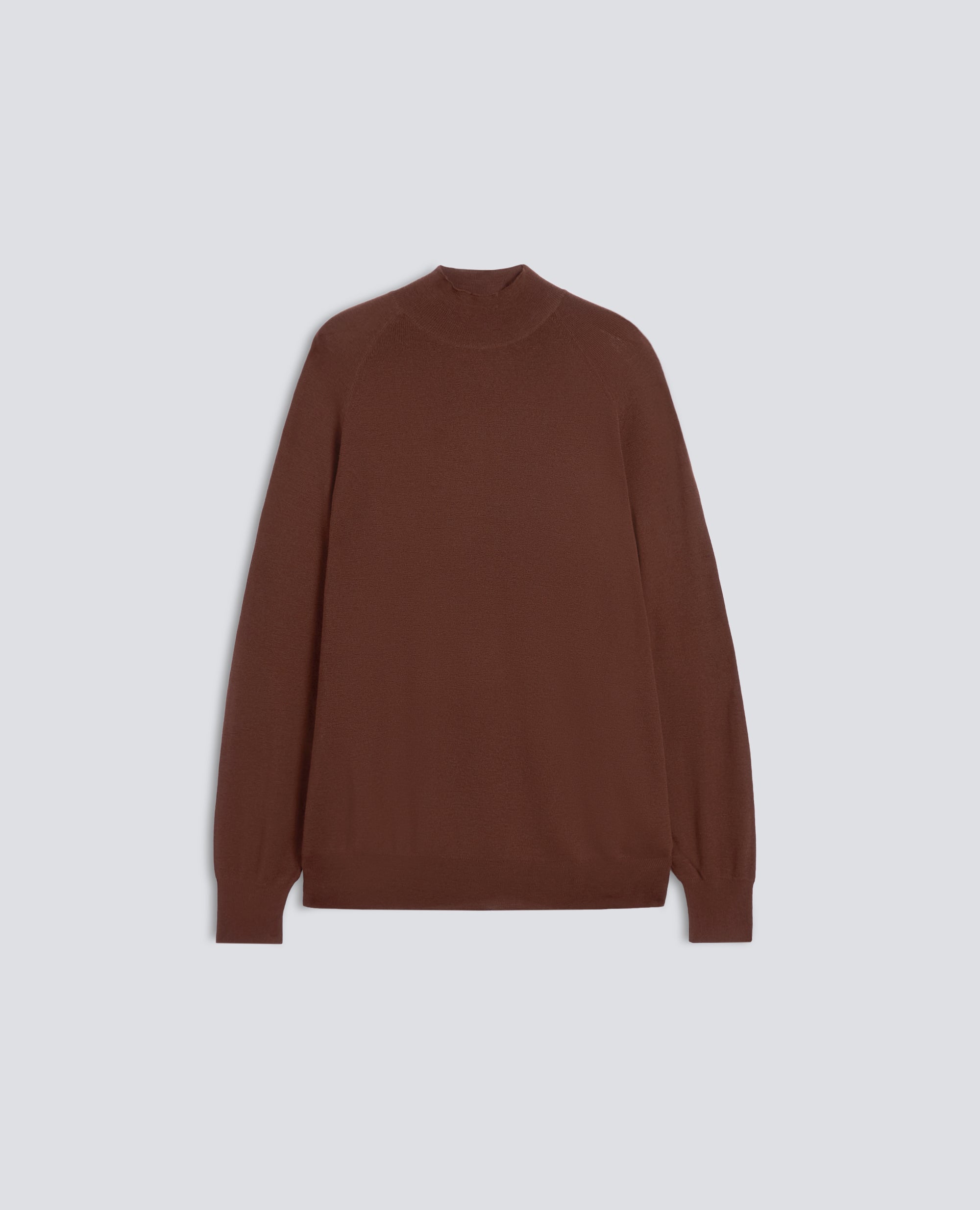 ROLLKRAGENPULLOVER AUS MERINOWOLLE - MARRONE - ASPESI