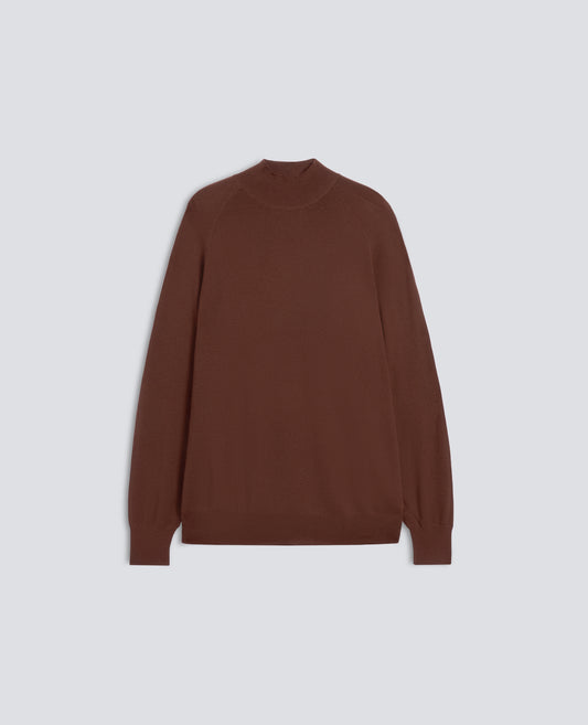 MAGLIA DOLCEVITA IN LANA MERINO - MARRONE - ASPESI