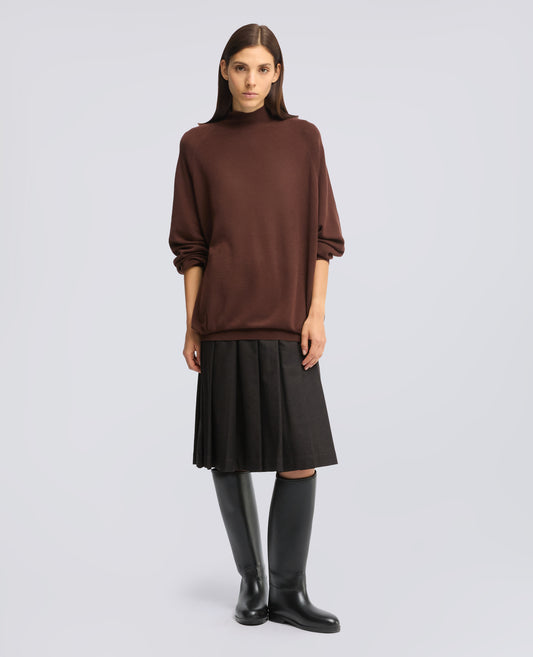 MAGLIA DOLCEVITA IN LANA MERINO - MARRONE - ASPESI
