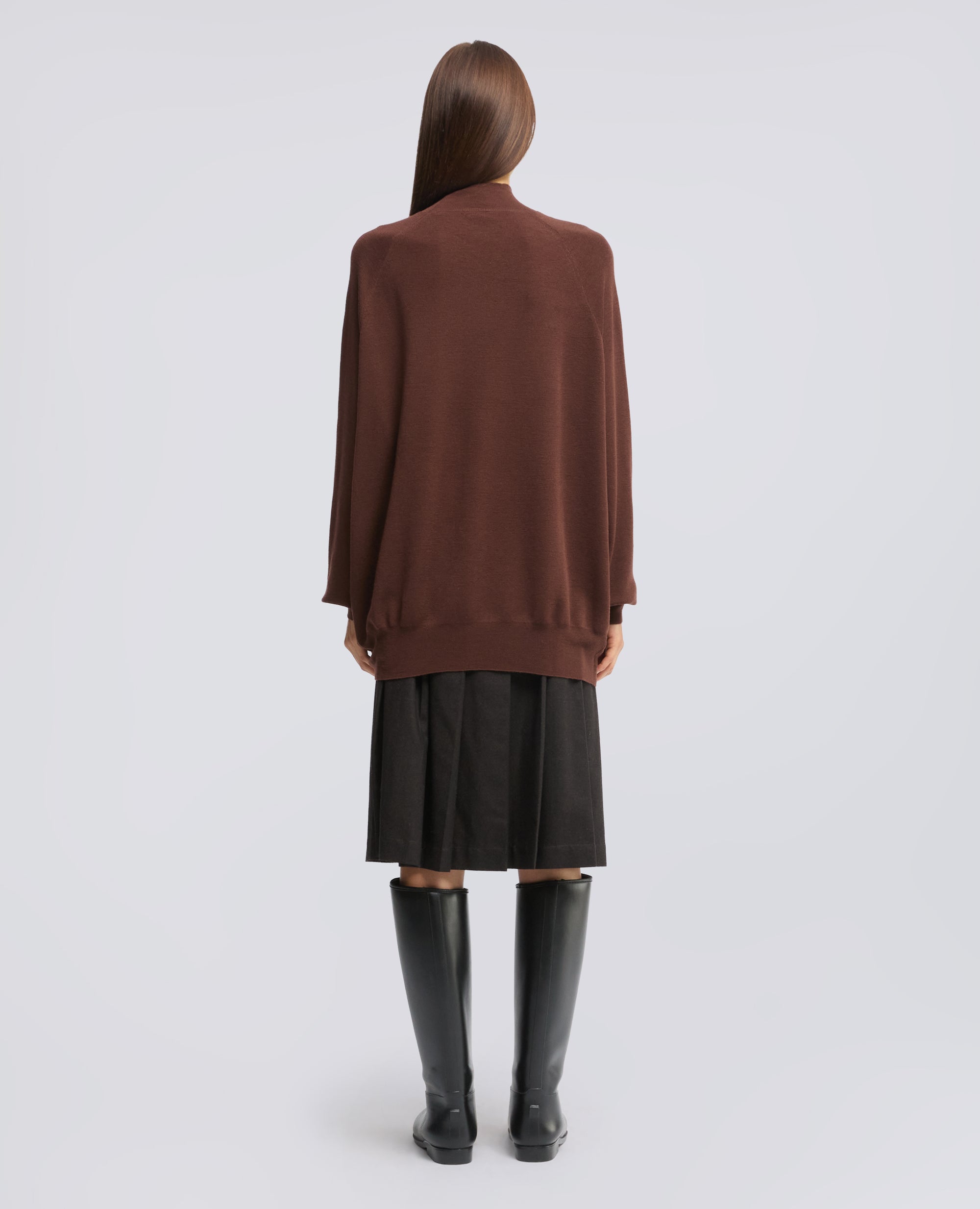 ROLLKRAGENPULLOVER AUS MERINOWOLLE - MARRONE - ASPESI