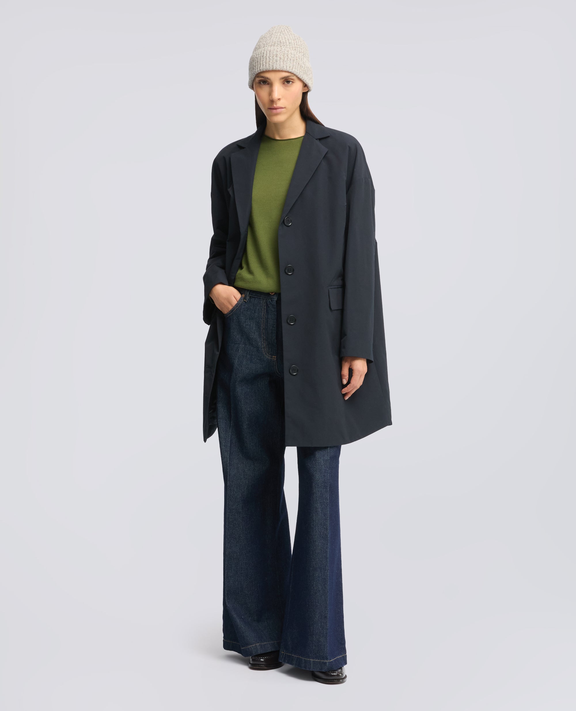MAGLIA CON SCOLLO A BARCHETTA IN LANA MERINO - VERDE - ASPESI
