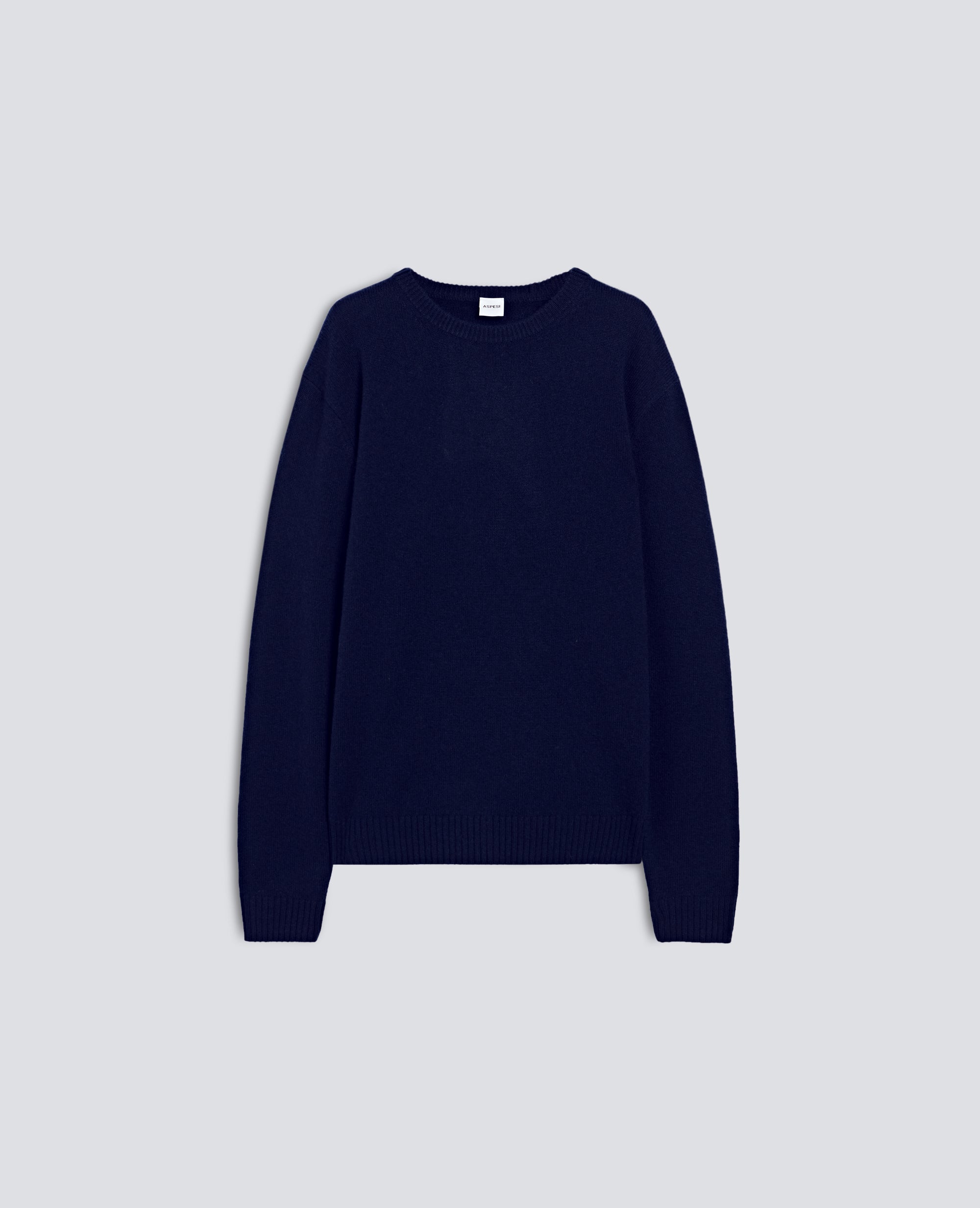 MAGLIA GIROCOLLO IN CASHMERE - BLU - ASPESI