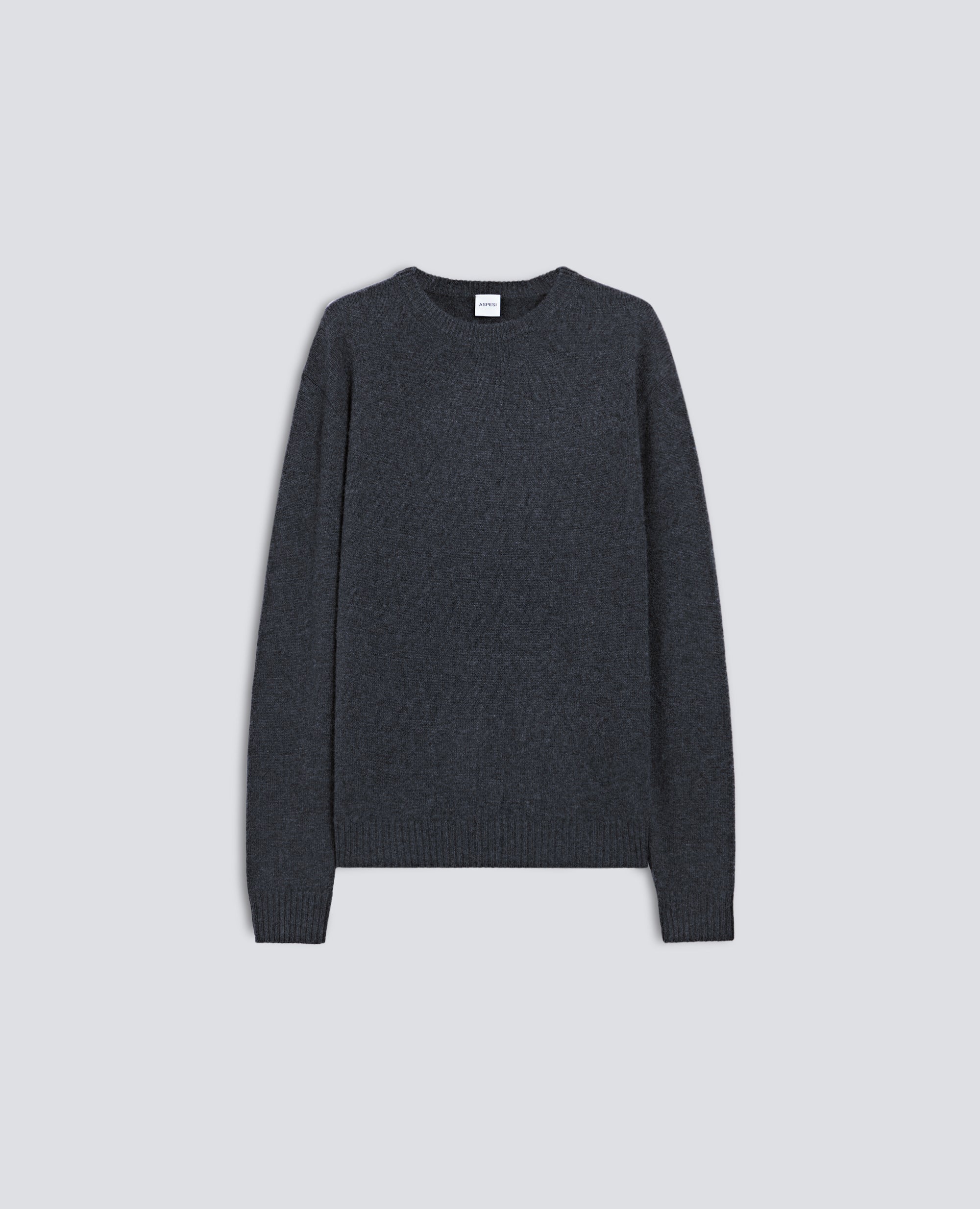 RUNDHALS-STRICKPULLOVER AUS KASCHMIR - GRIGIO - ASPESI