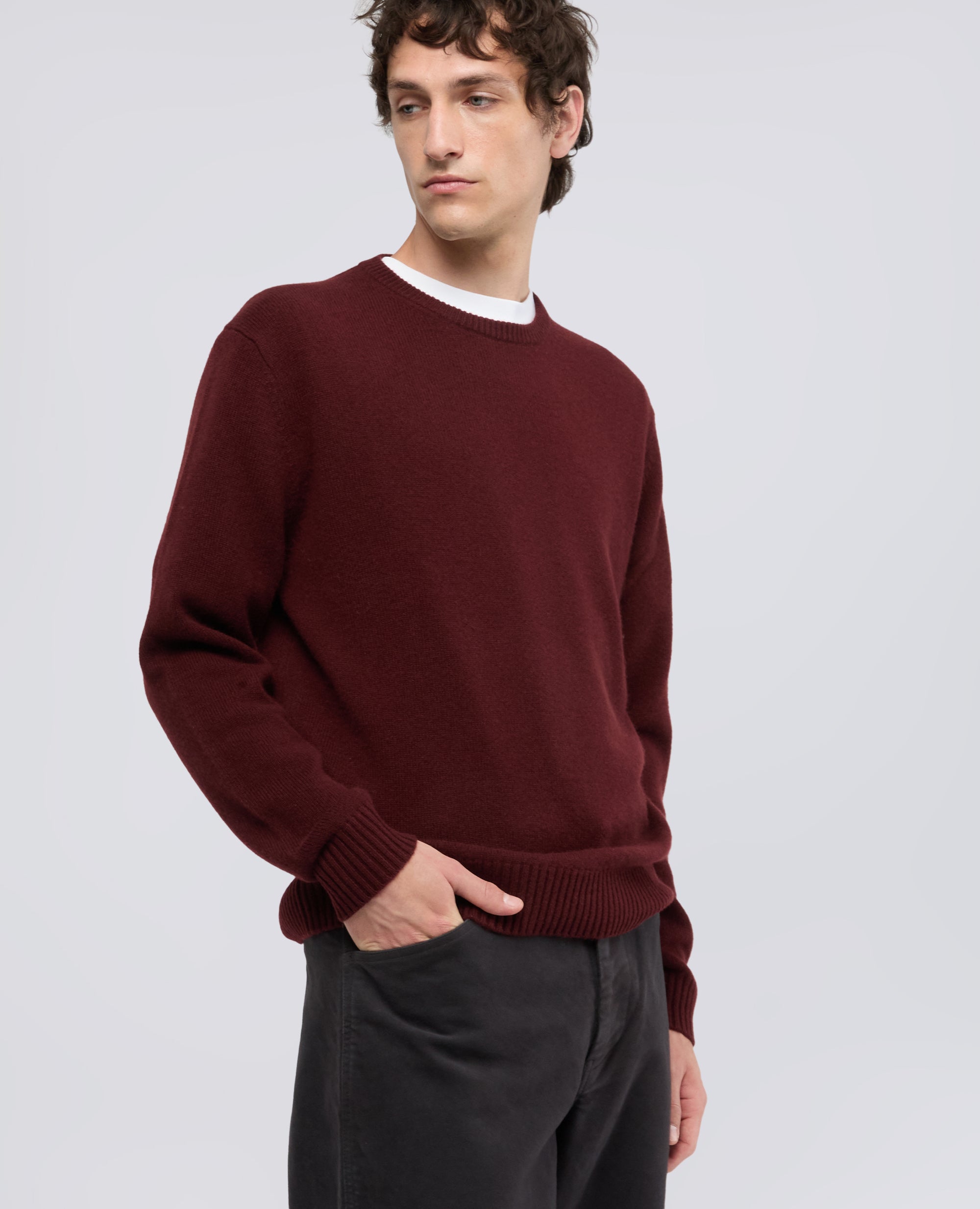 PULL RAS DU COU EN CACHEMIRE - ROSSO - ASPESI