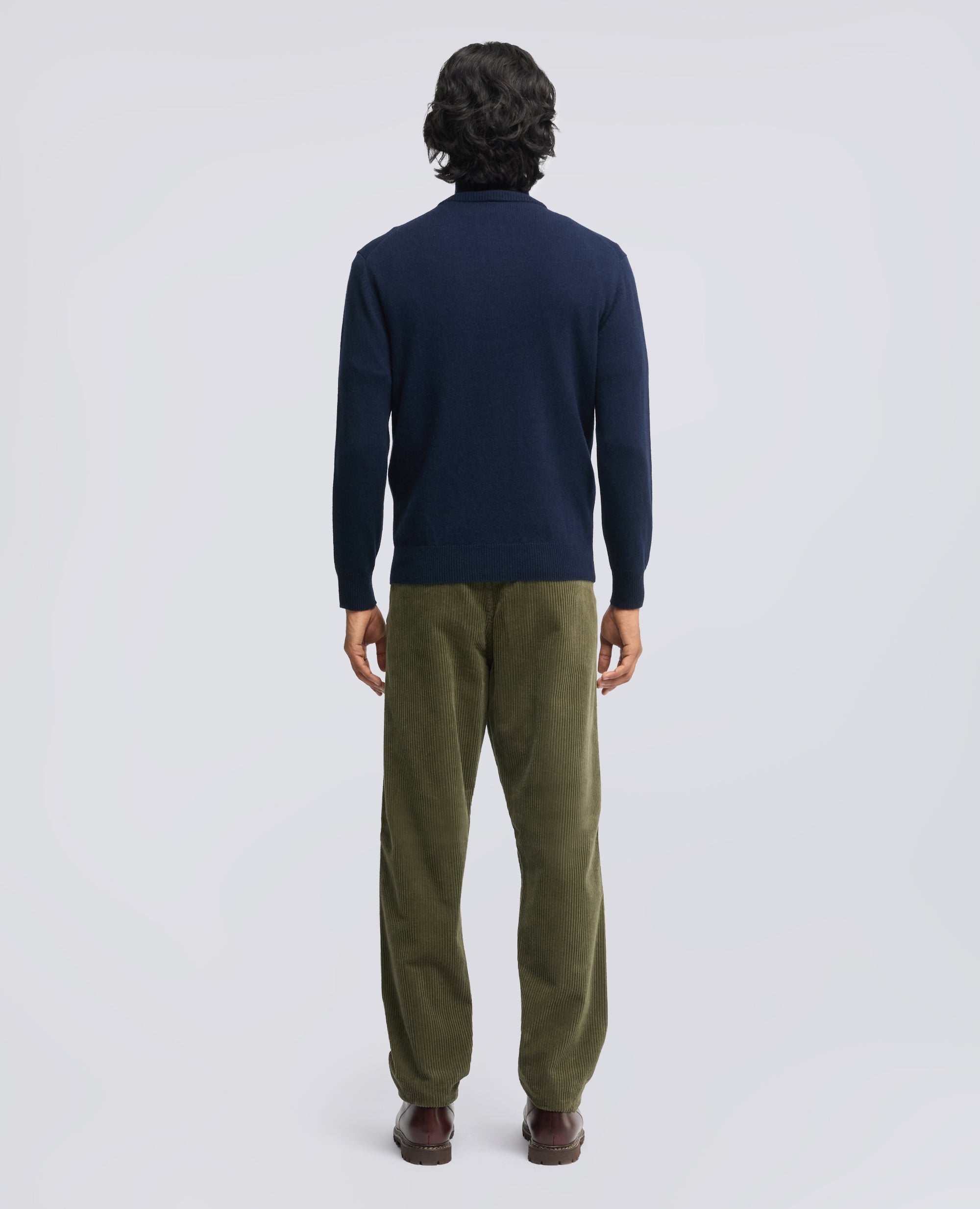 MAGLIA A COLLO ALTO IN LANA, YAK E CASHMERE - BLU - ASPESI