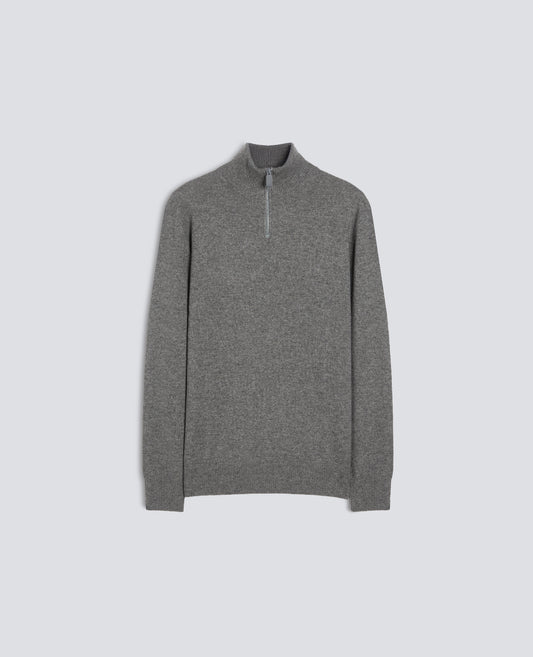 MAGLIA A COLLO ALTO IN LANA, YAK E CASHMERE - GRIGIO - ASPESI
