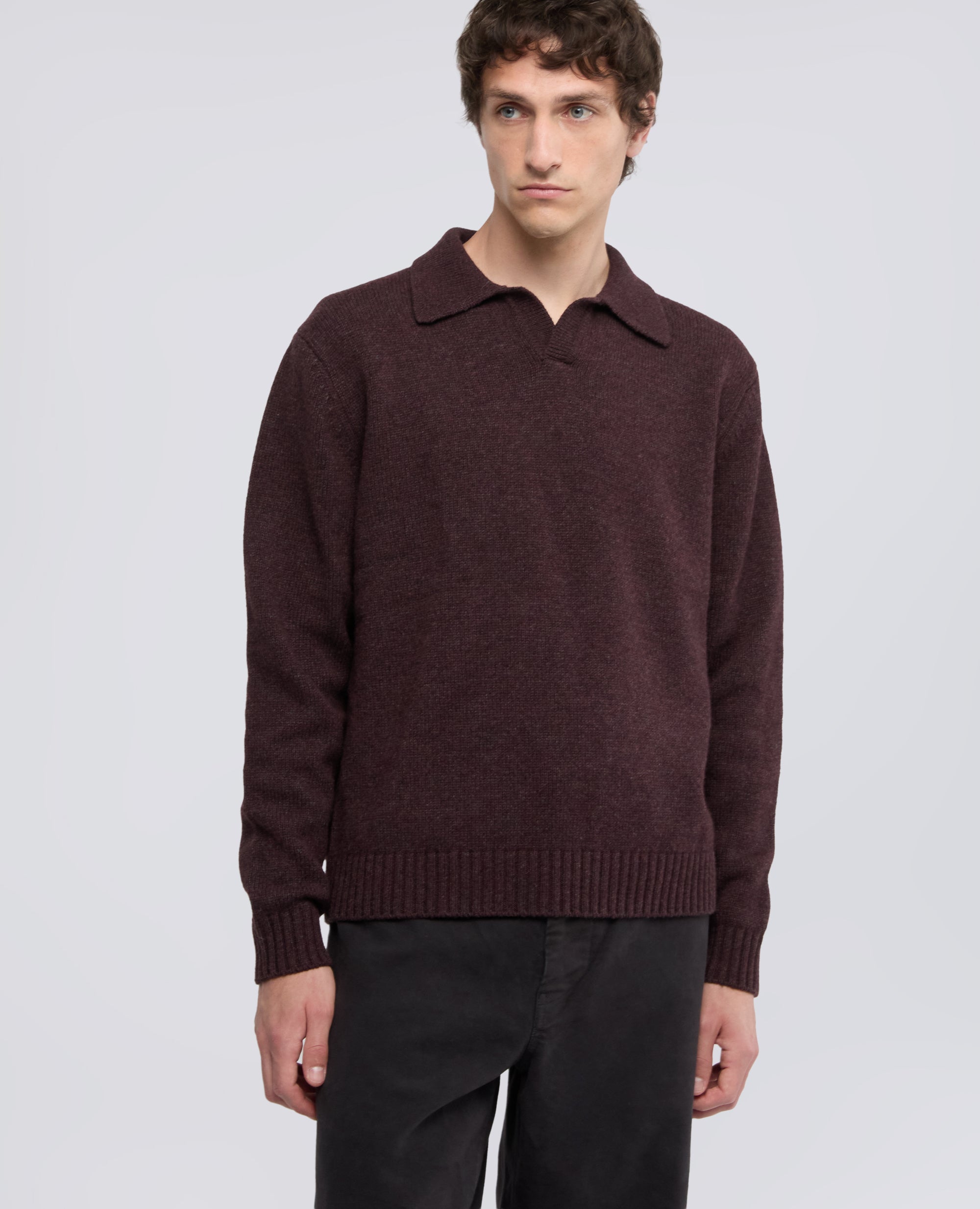 POLO REALIZZATA IN MISTO LANA E NYLON - ROSSO - ASPESI