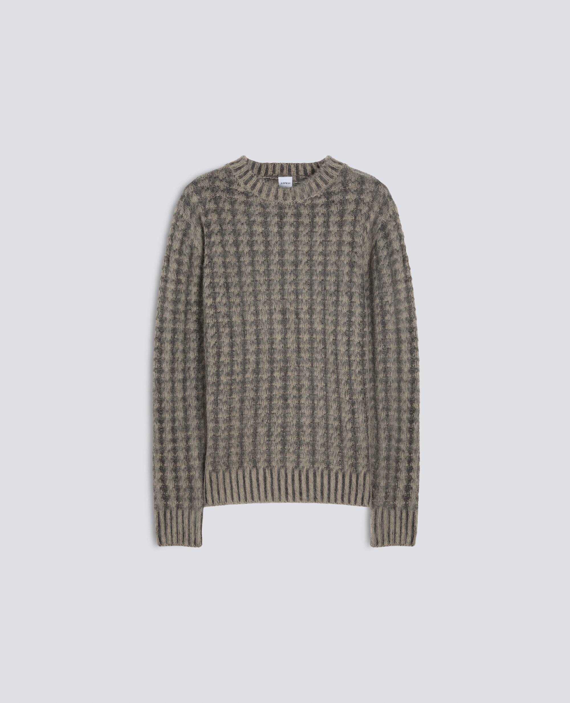 MAGLIA GIROCOLLO IN LANA SHETLAND - GRIGIO - ASPESI