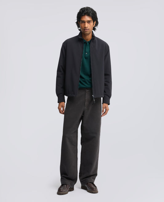 MERINO WOOL LONG-SLEEVED POLO SHIRT - VERDE - ASPESI