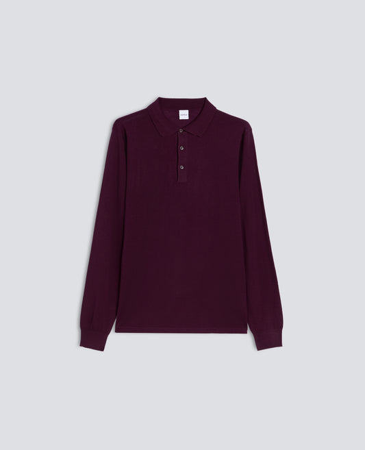 LANGARMLIGES POLOSHIRT AUS MERINOWOLLE - ROSSO - ASPESI