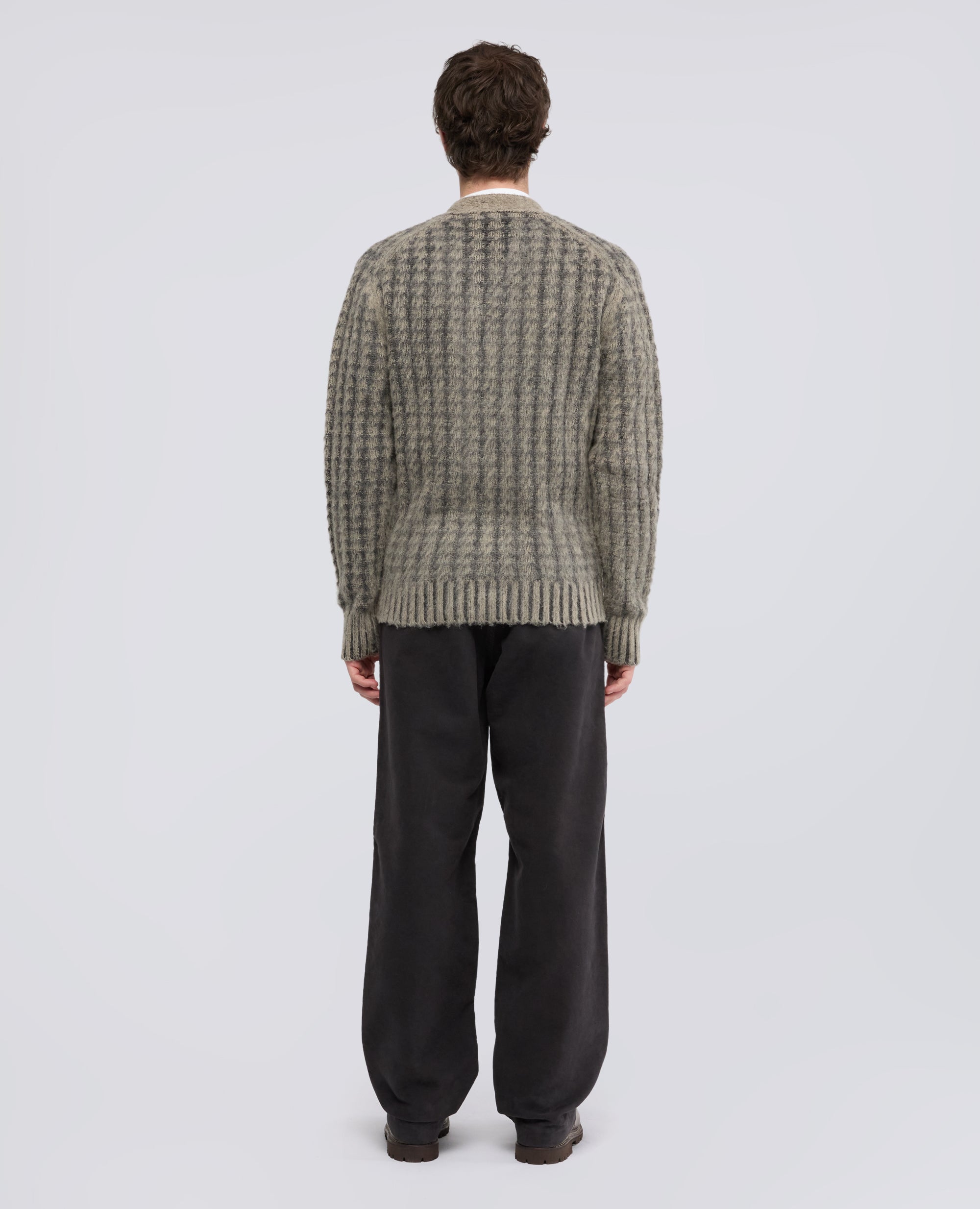 CARDIGAN IN LANA SHETLAND - GRIGIO - ASPESI