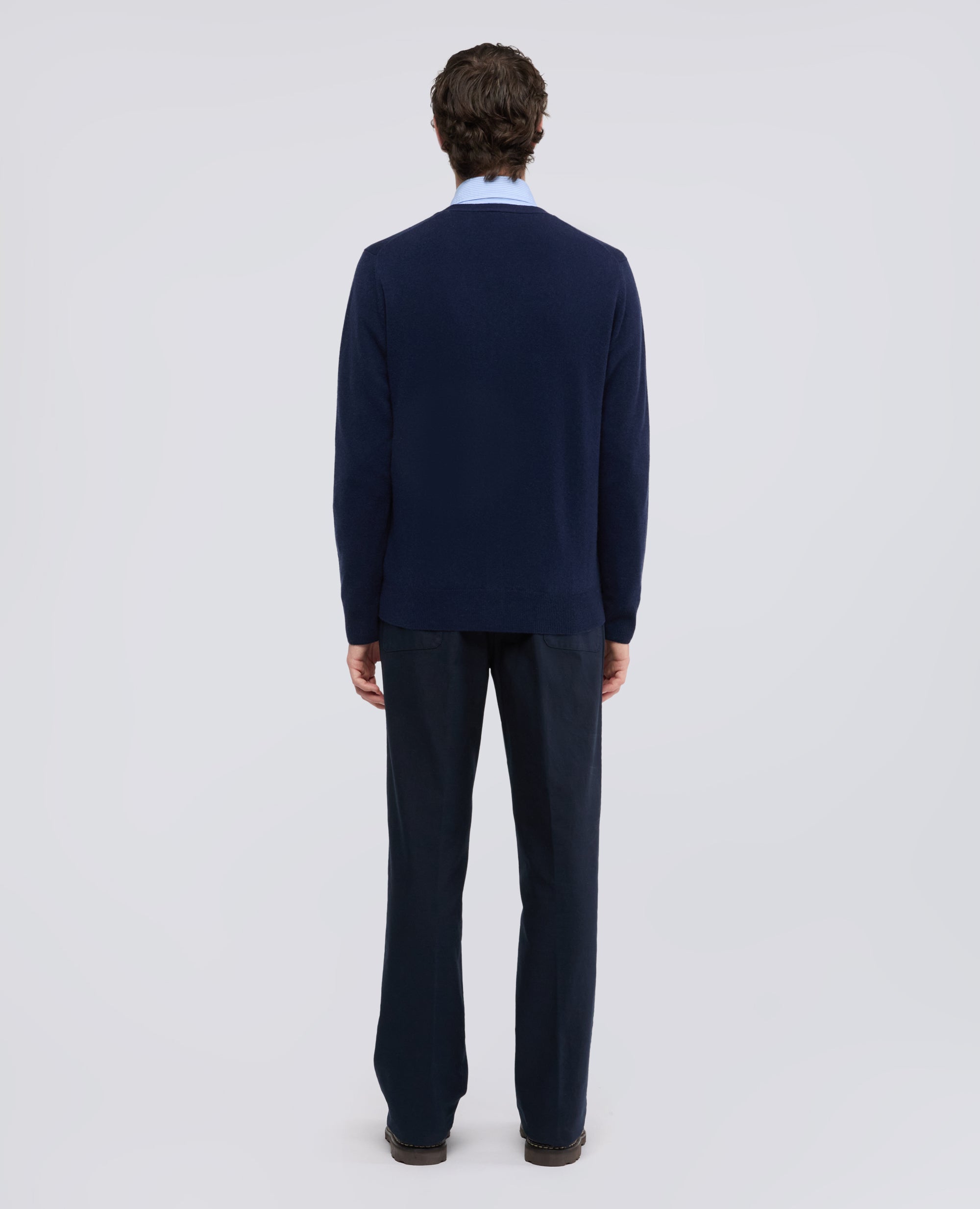 CARDIGAN IN LANA E CHASHMERE - BLU - ASPESI
