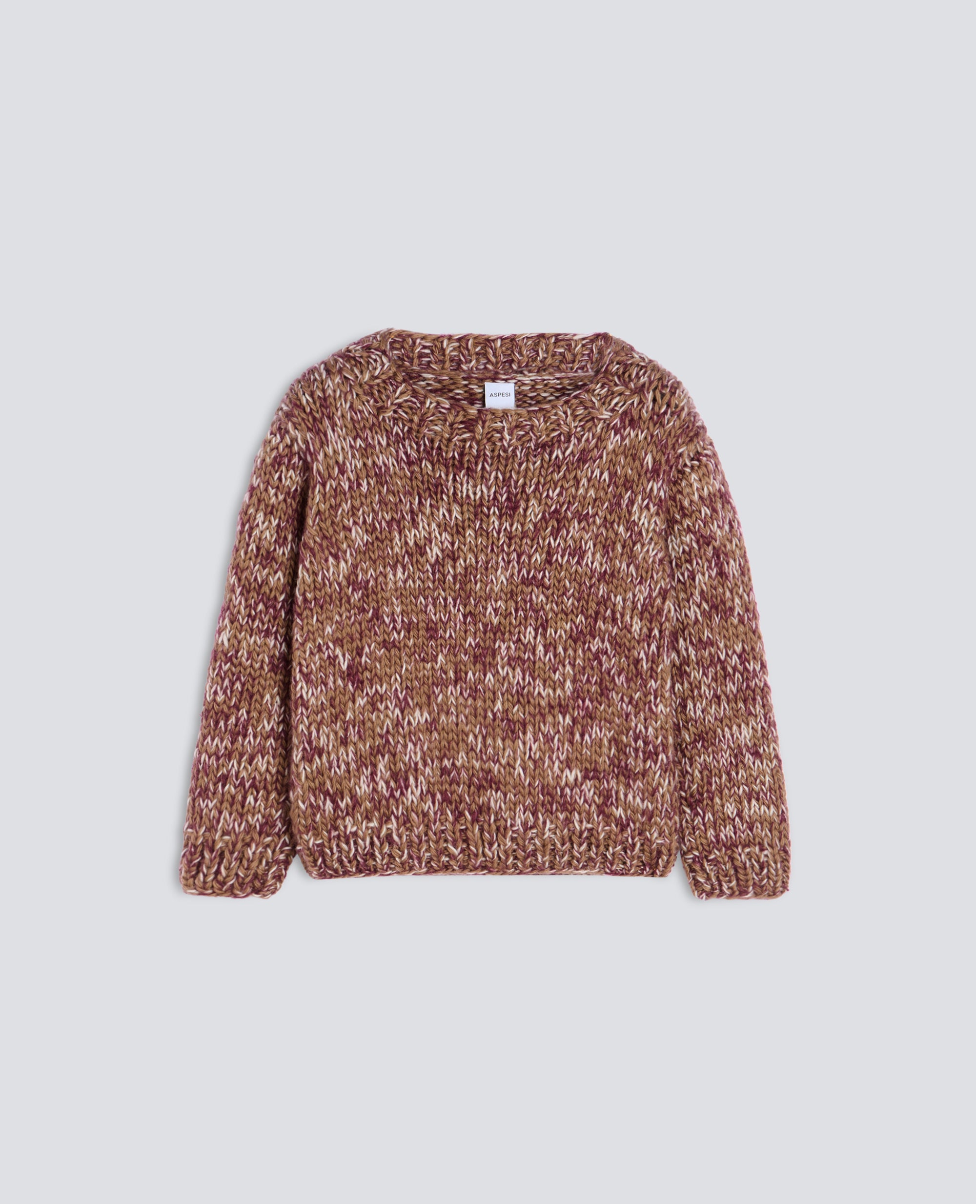 MAGLIA GIROCOLLO FATTA A MANO IN LANA VERGINE E MOHAIR - BEIGE - ASPESI