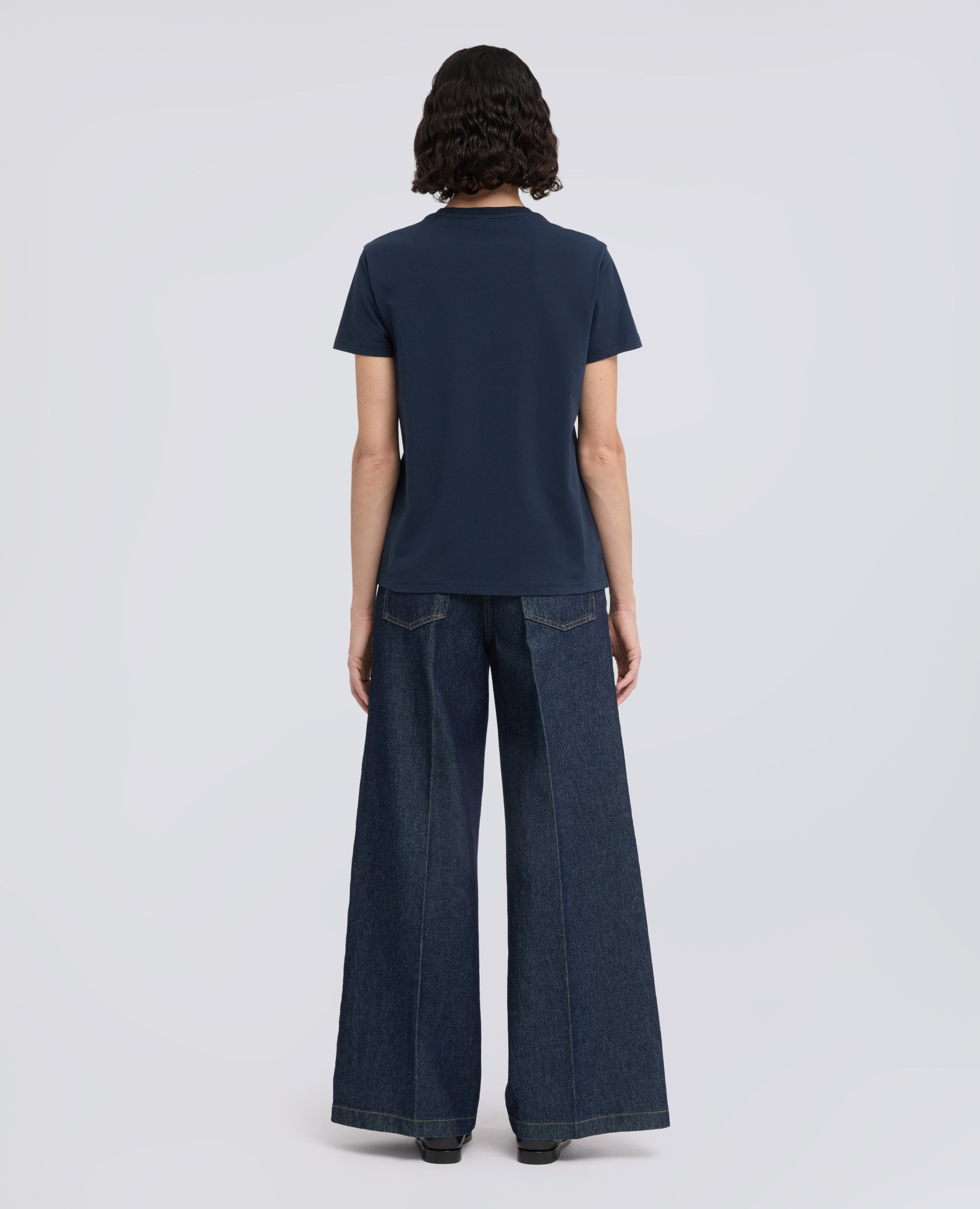 T-SHIRT EN COTON AVEC IMPRIME < NEVICAVA > - BLU - ASPESI